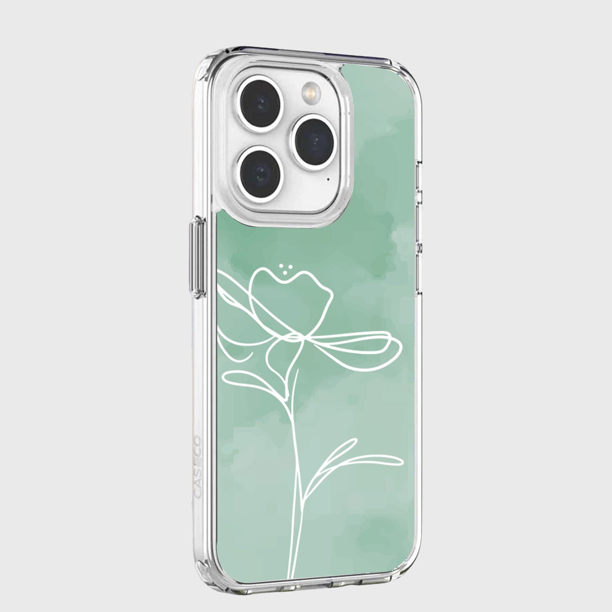 iPhone 15 Pro Case With MagSafe - Green Flower