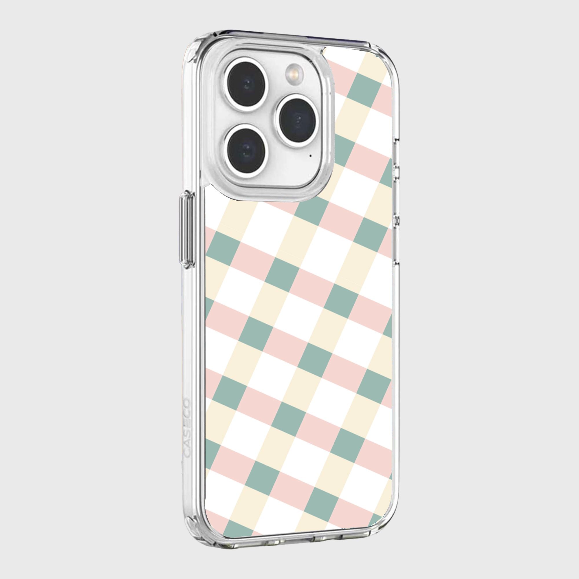 iPhone 15 Pro Clear Case - Light Lattice Design
