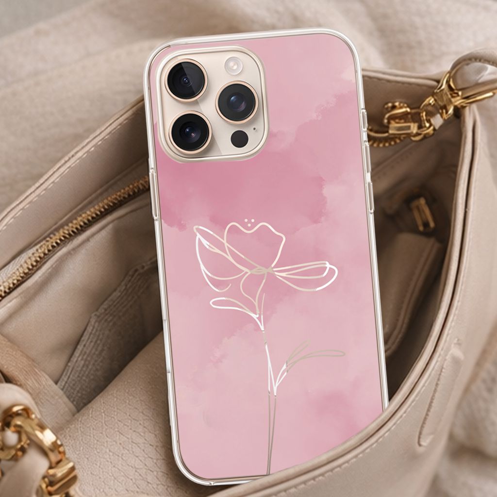 iPhone 16 Pro Max Case With MagSafe - Pink Flower
