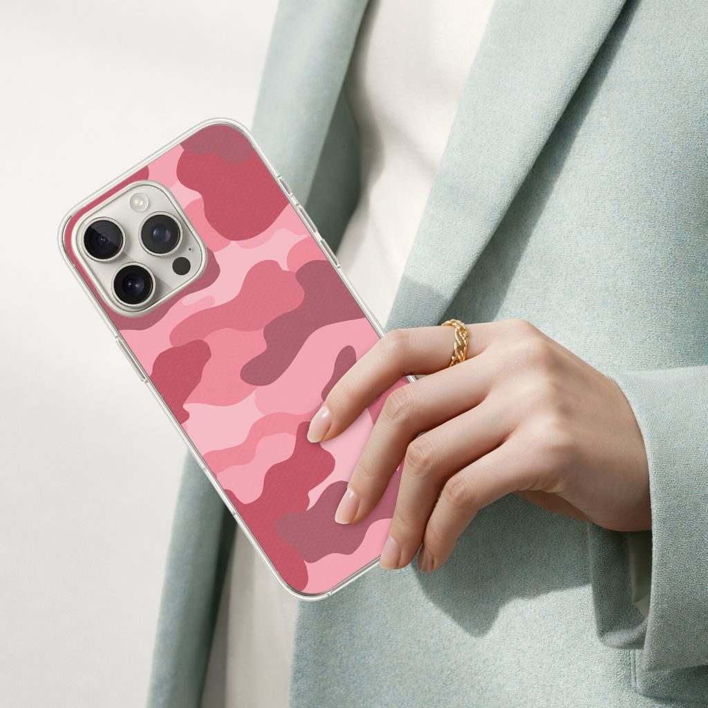 MagSafe iPhone 16 Pro Max Pink Camo Case