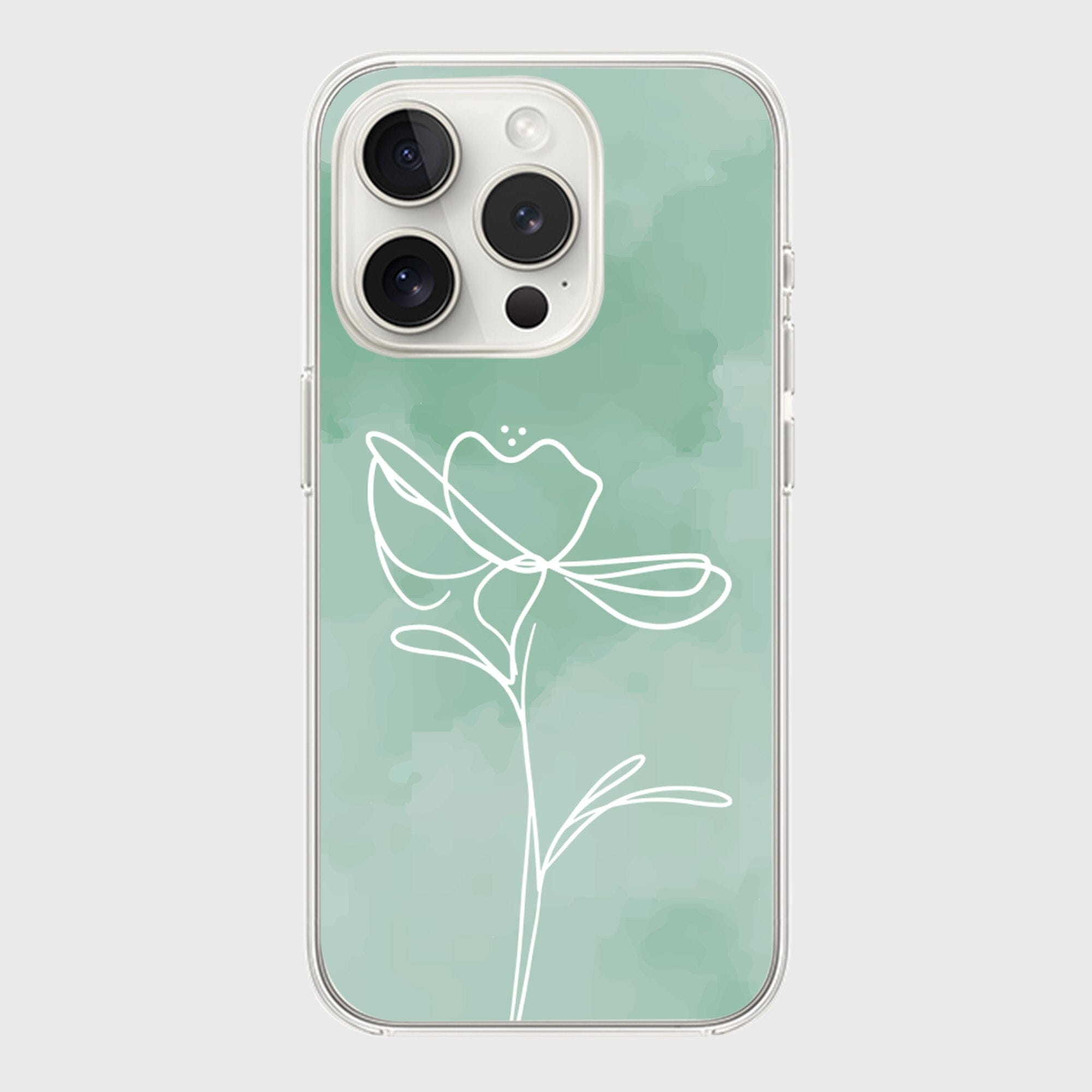 iPhone 15 Pro Case With MagSafe - Green Flower