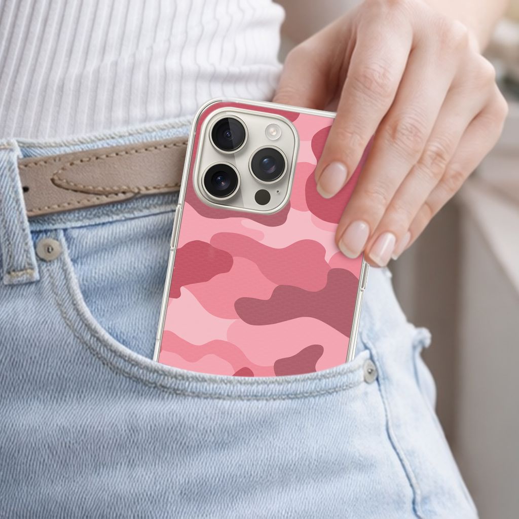 MagSafe iPhone 16 Pro Max Pink Camo Case