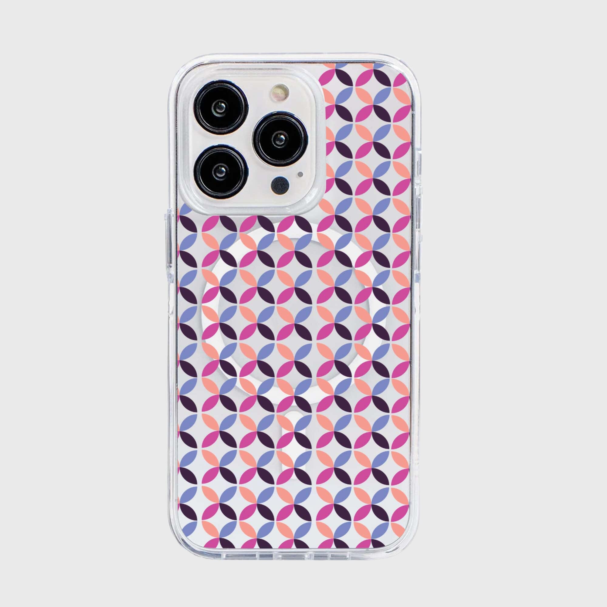 iPhone 15 Pro Max Clear Case - Pink Celestial Petal Design