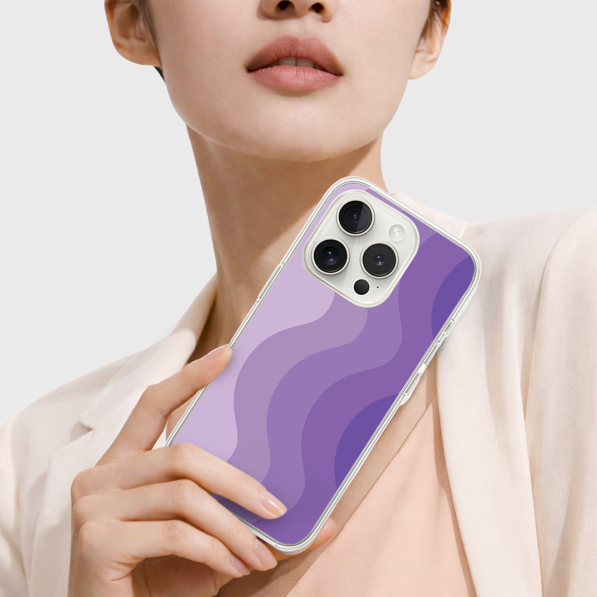 iPhone 15 Pro Case With MagSafe - Purple Wave