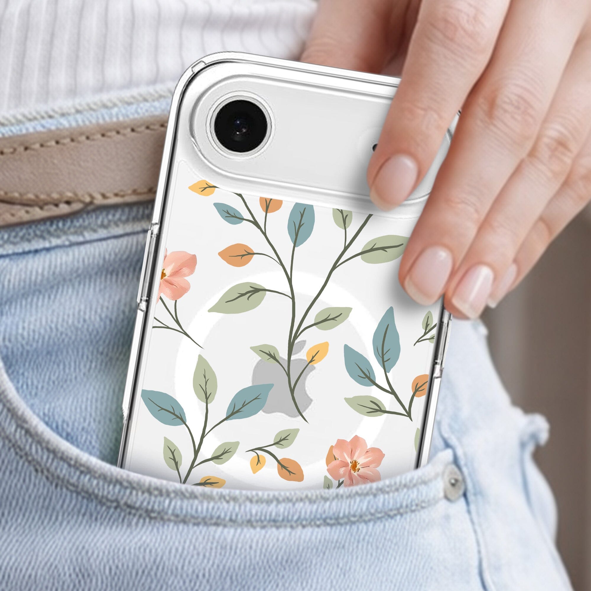 iPhone Air Easter Floral Clear Case With MagSafe