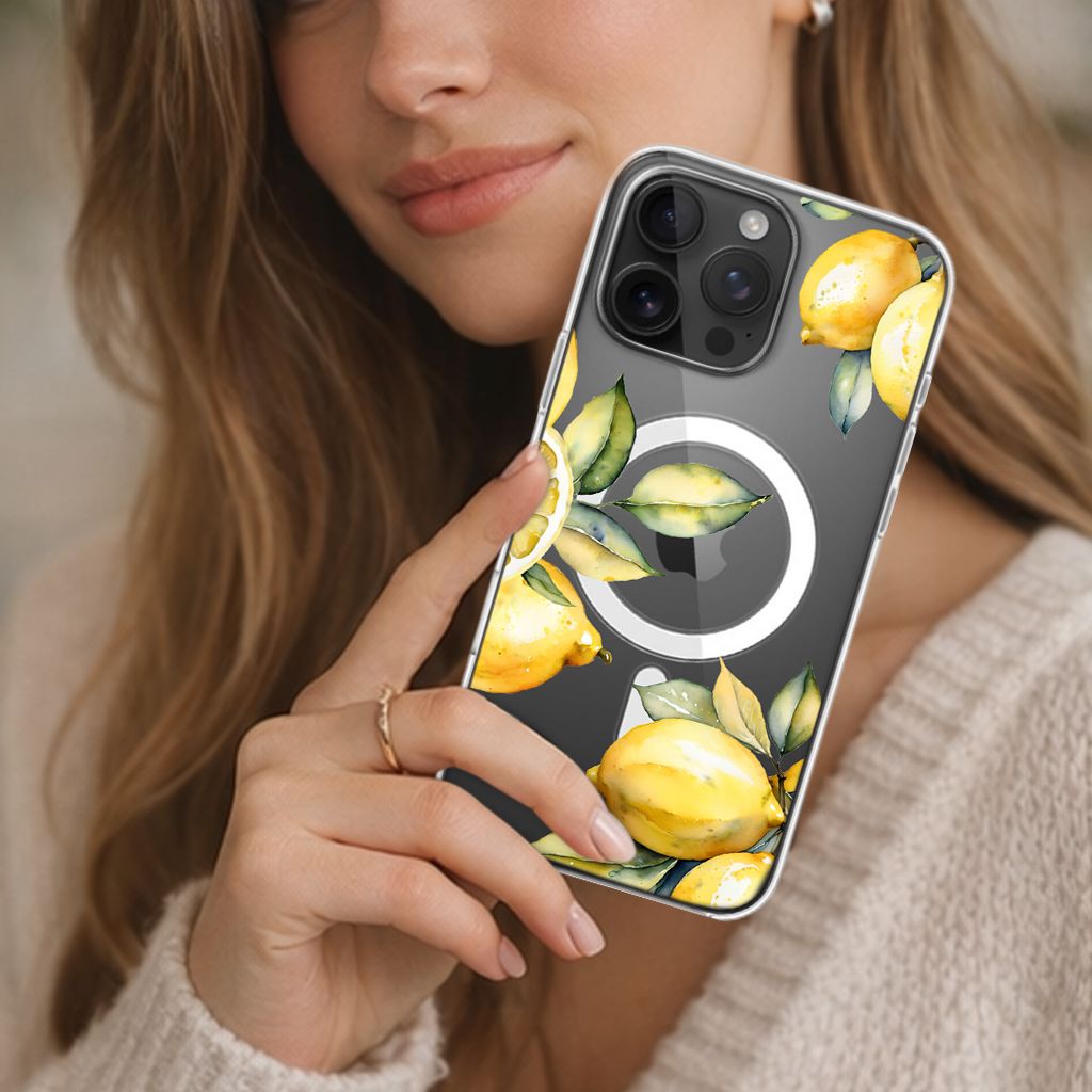 MagSafe iPhone 16 Pro Max Lemons Clear Case