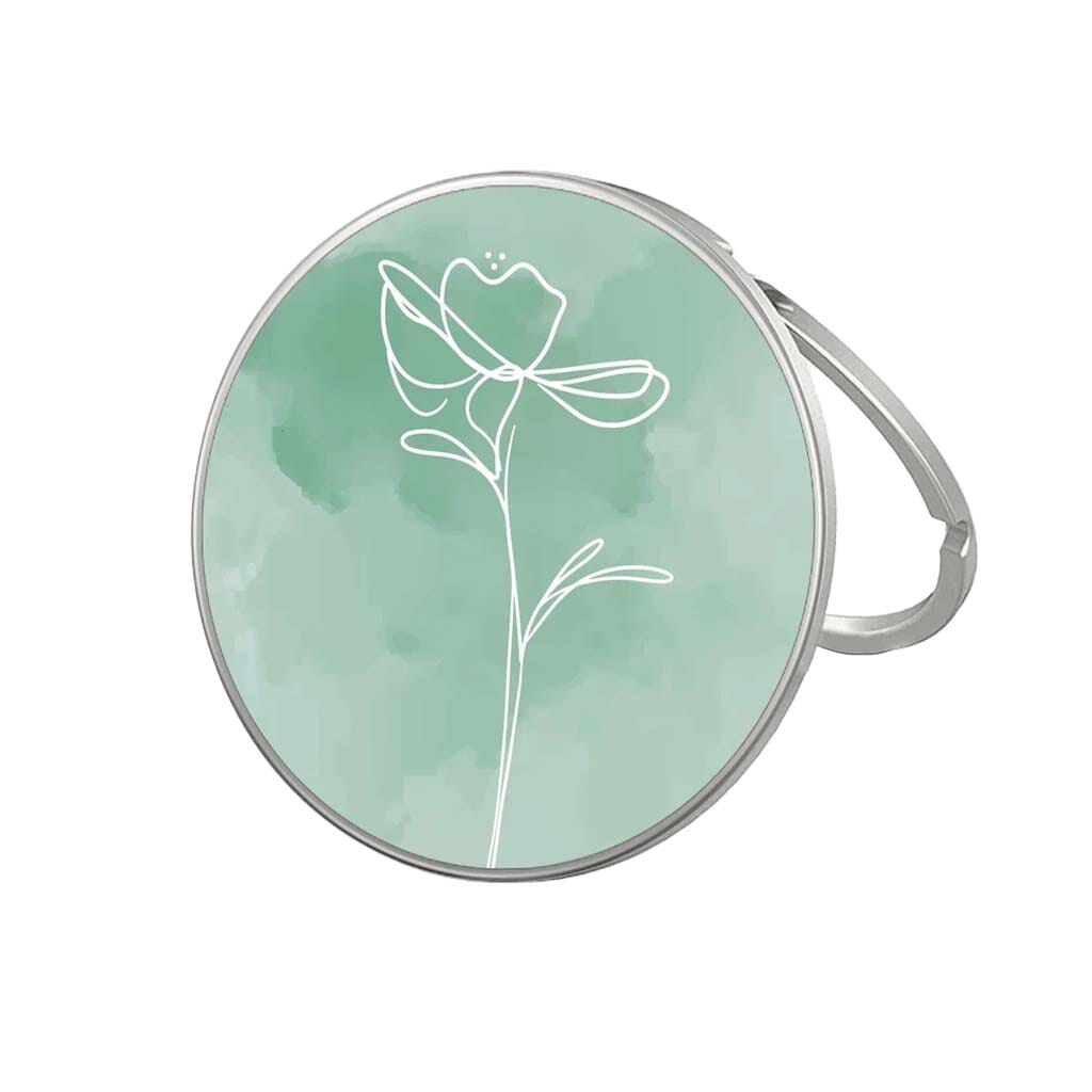 MagSafe Wireless Charger - Green Flower Pattern