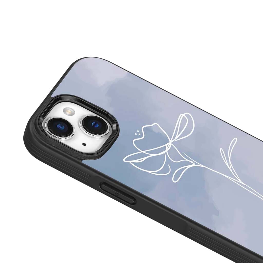 iPhone 15 Plus Case With MagSafe - Blue Flower