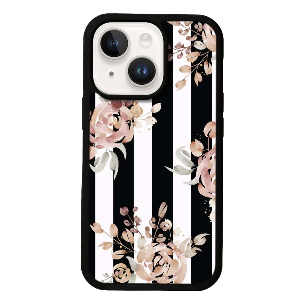 MagSafe iPhone 14 Pro Max Black Flower Case