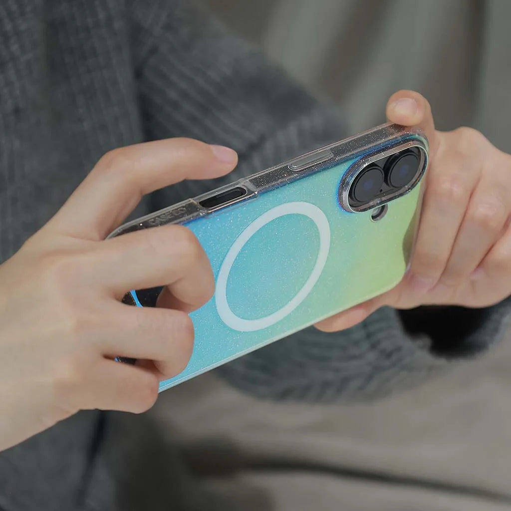 iPhone 17 Anti-Yellow Glitter Clear Case with MagSafe