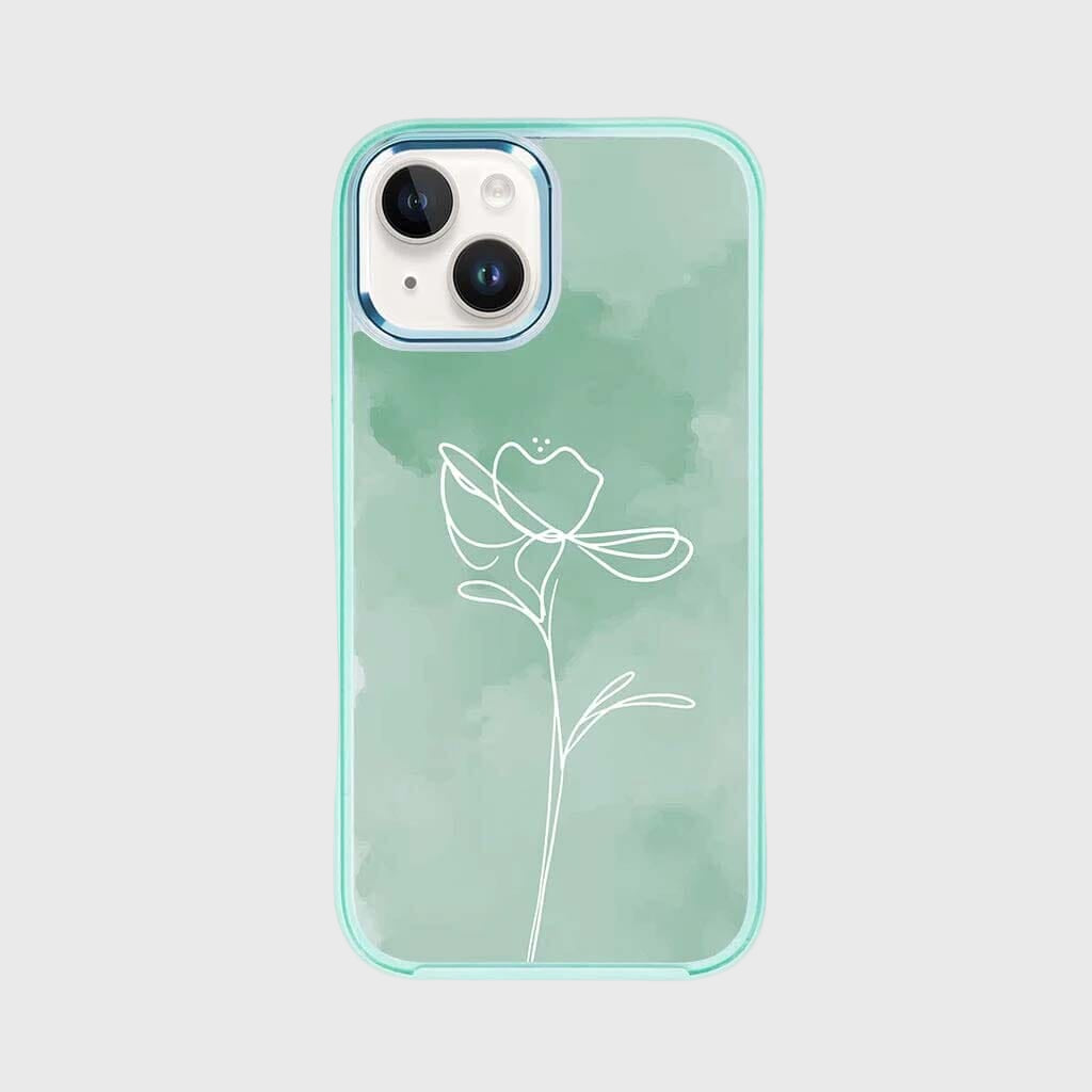 iPhone 15 Case With MagSafe - Green Flower