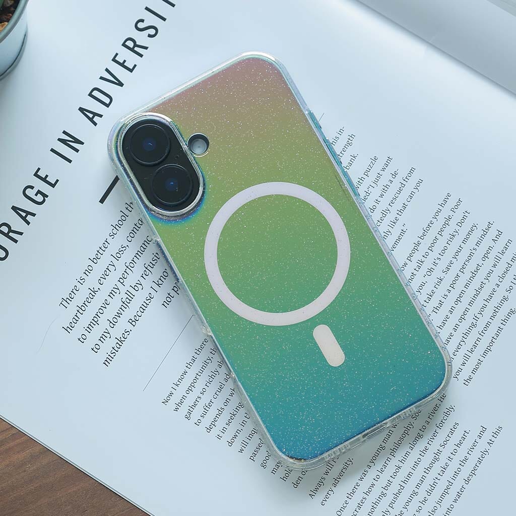 iPhone 17 Anti-Yellow Glitter Clear Case with MagSafe
