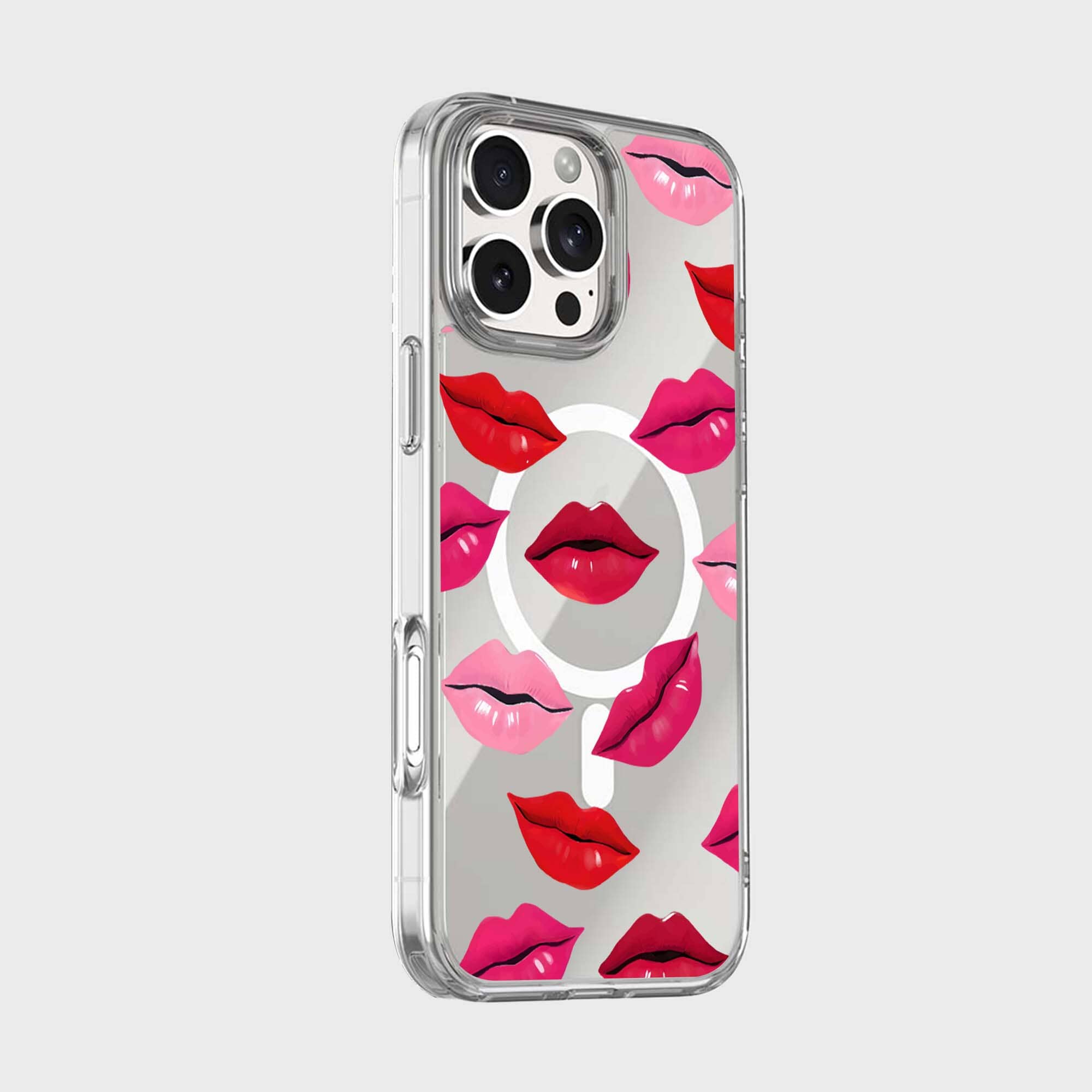 MagSafe iPhone 16 Pro Lips Design Clear Case