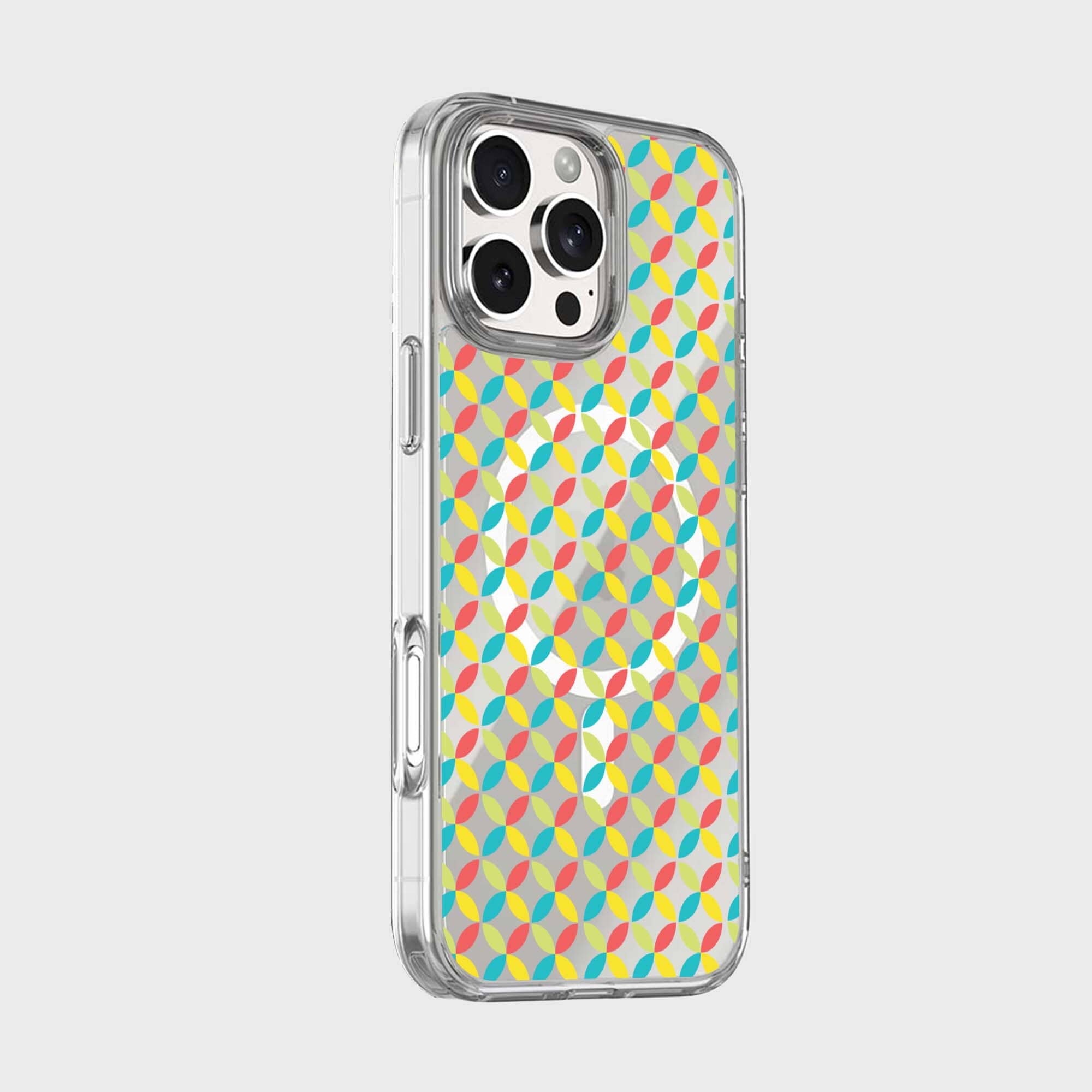 iPhone 16 Pro Clear Case - Yellow Celestial Petal Design
