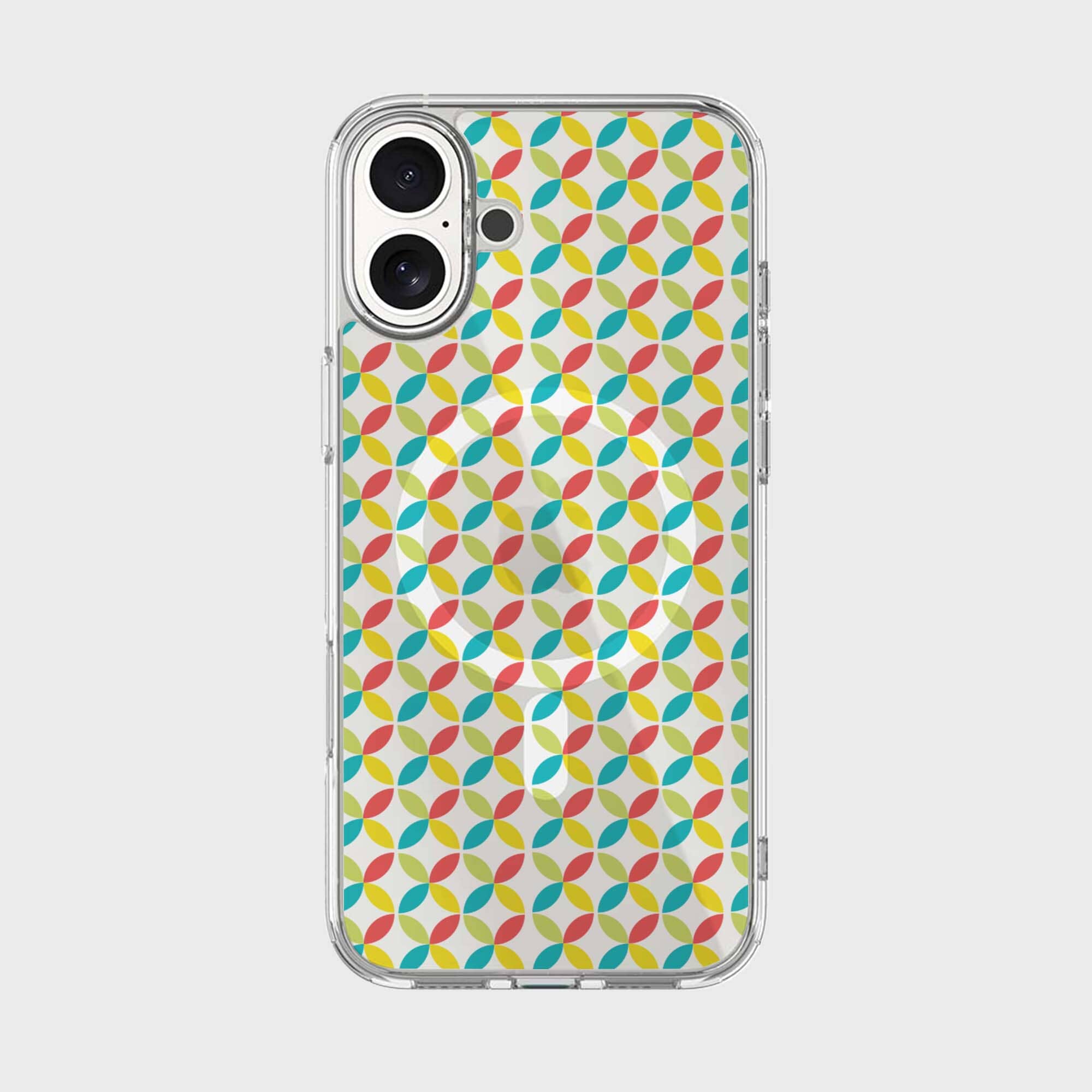 iPhone 16 Clear Case - Yellow Celestial Petal Design