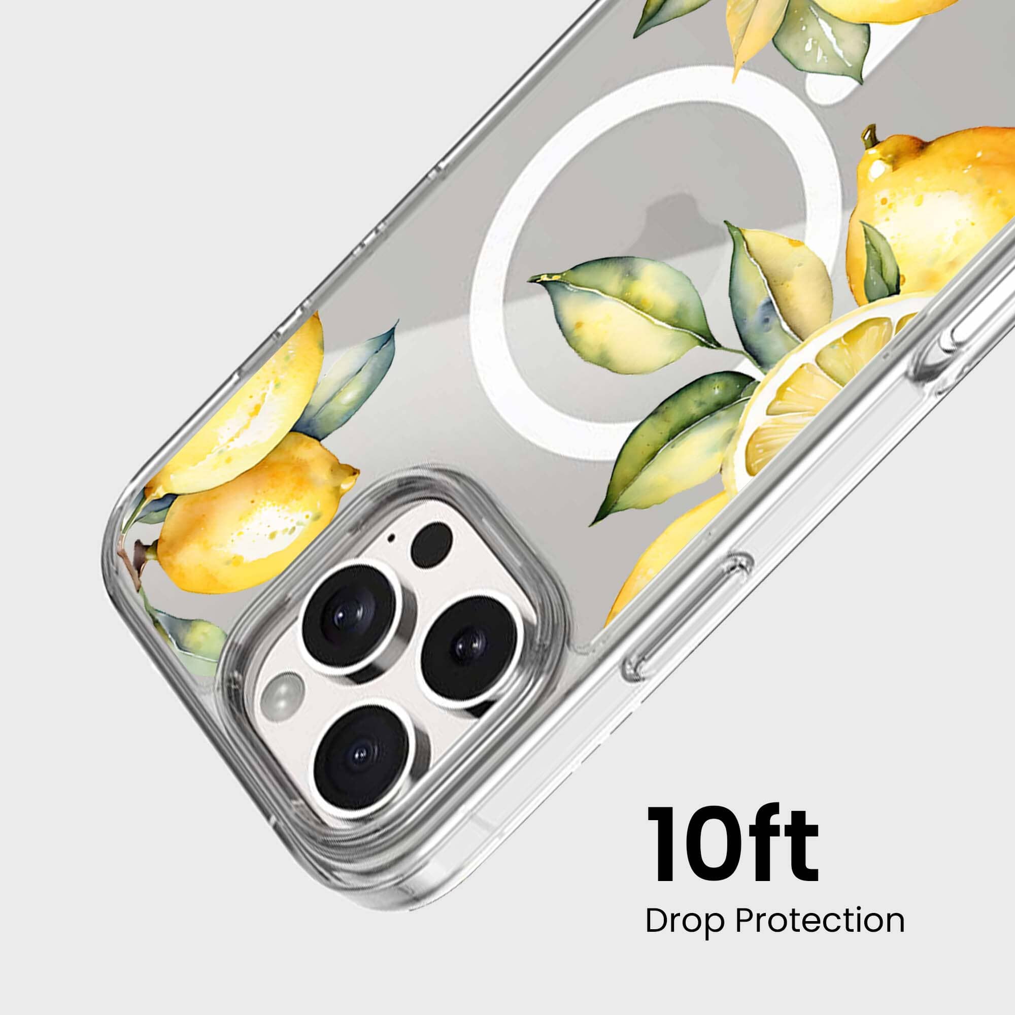 MagSafe iPhone 16 Pro Lemons Clear Case