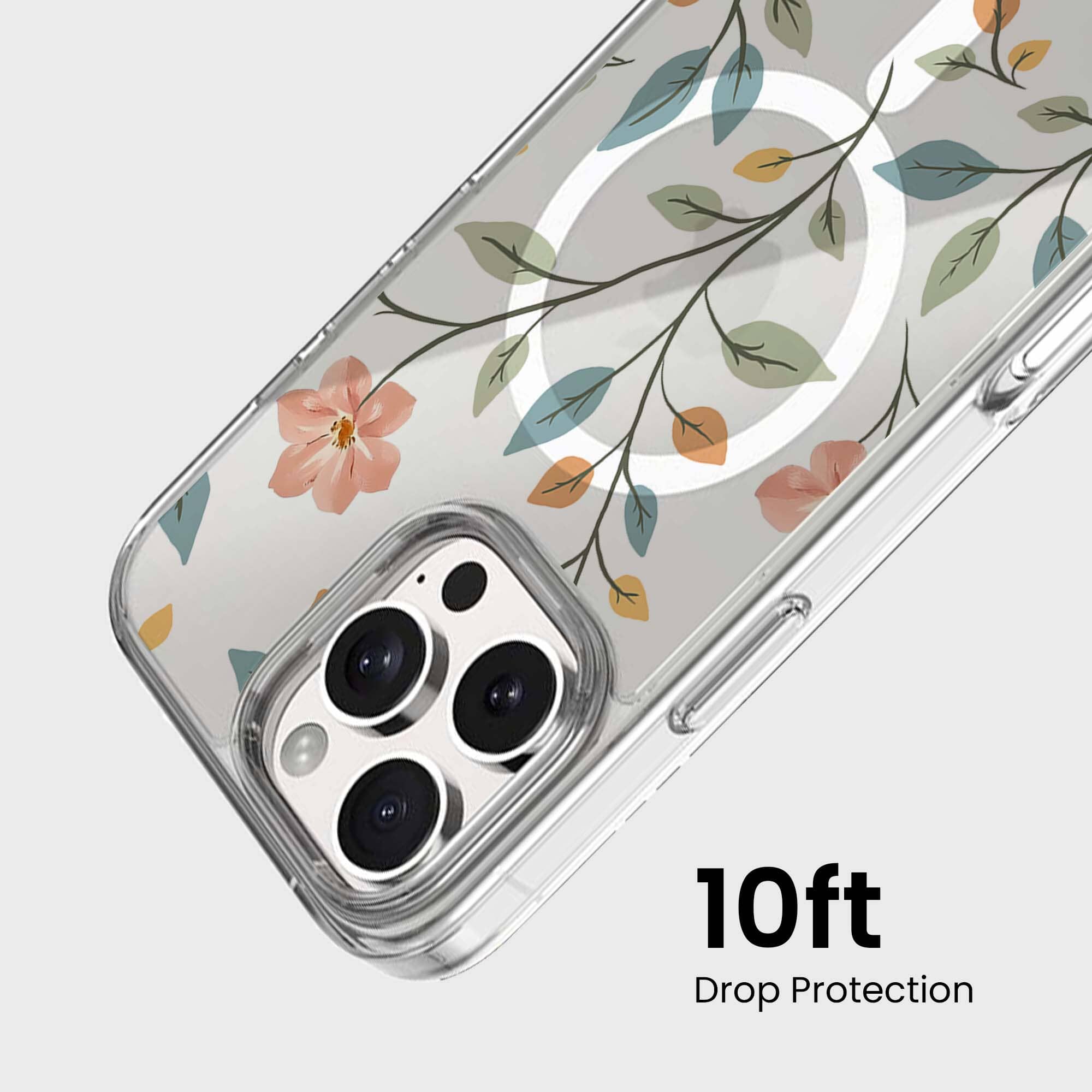 MagSafe iPhone 16 Pro Easter Floral Clear Case