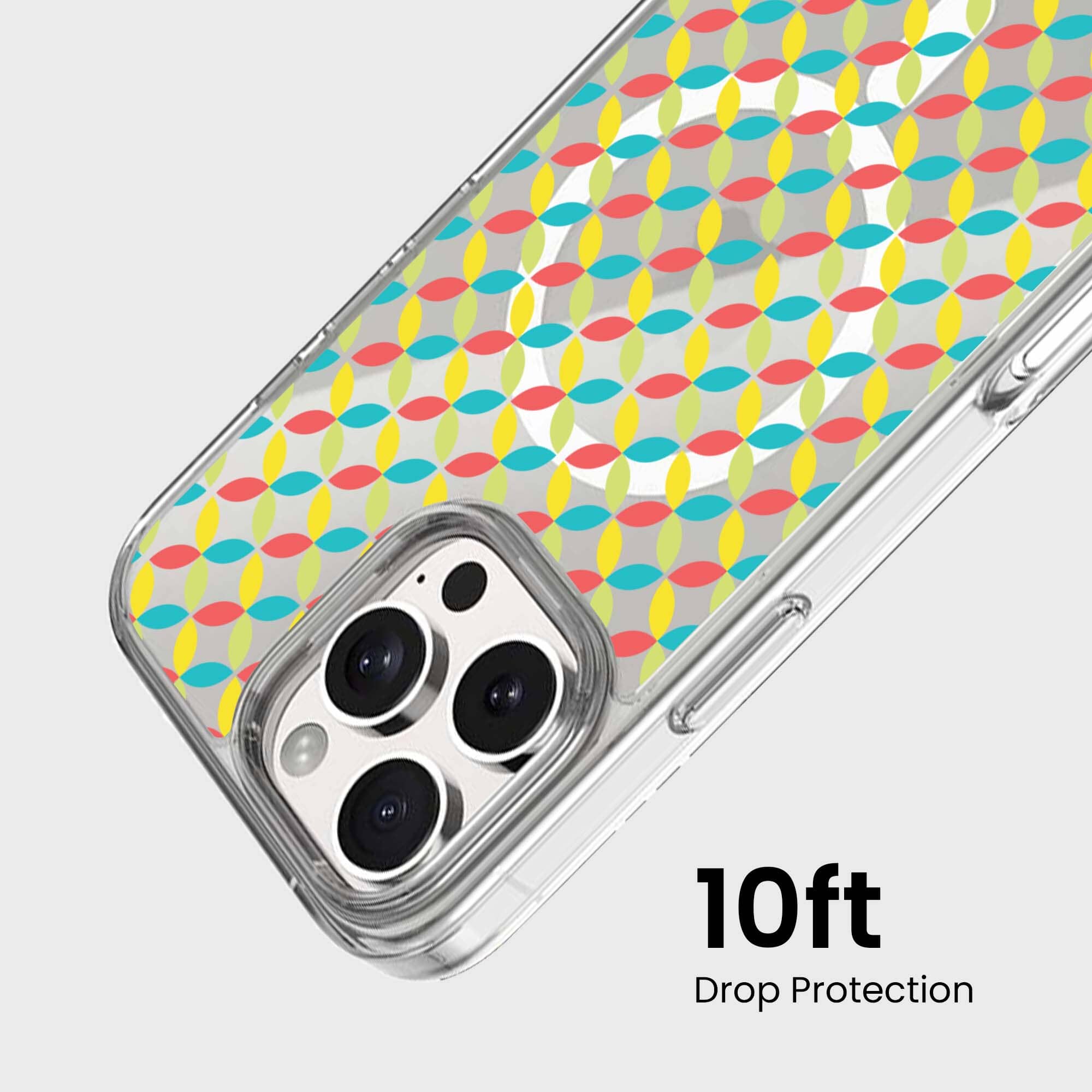 iPhone 16 Pro Max Clear Case - Yellow Celestial Petal Design