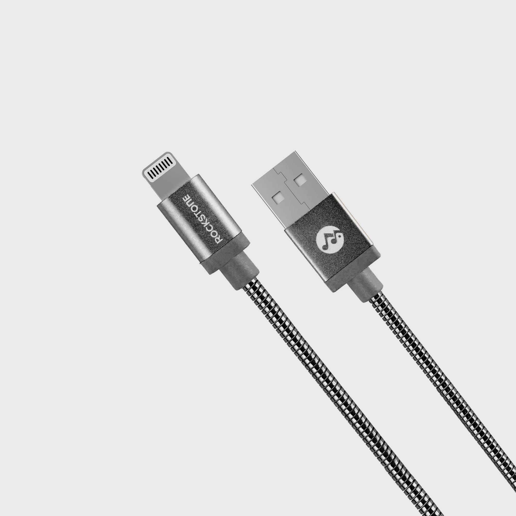 Pet Proof Metal Braided Lightning Cable - 2 Meter