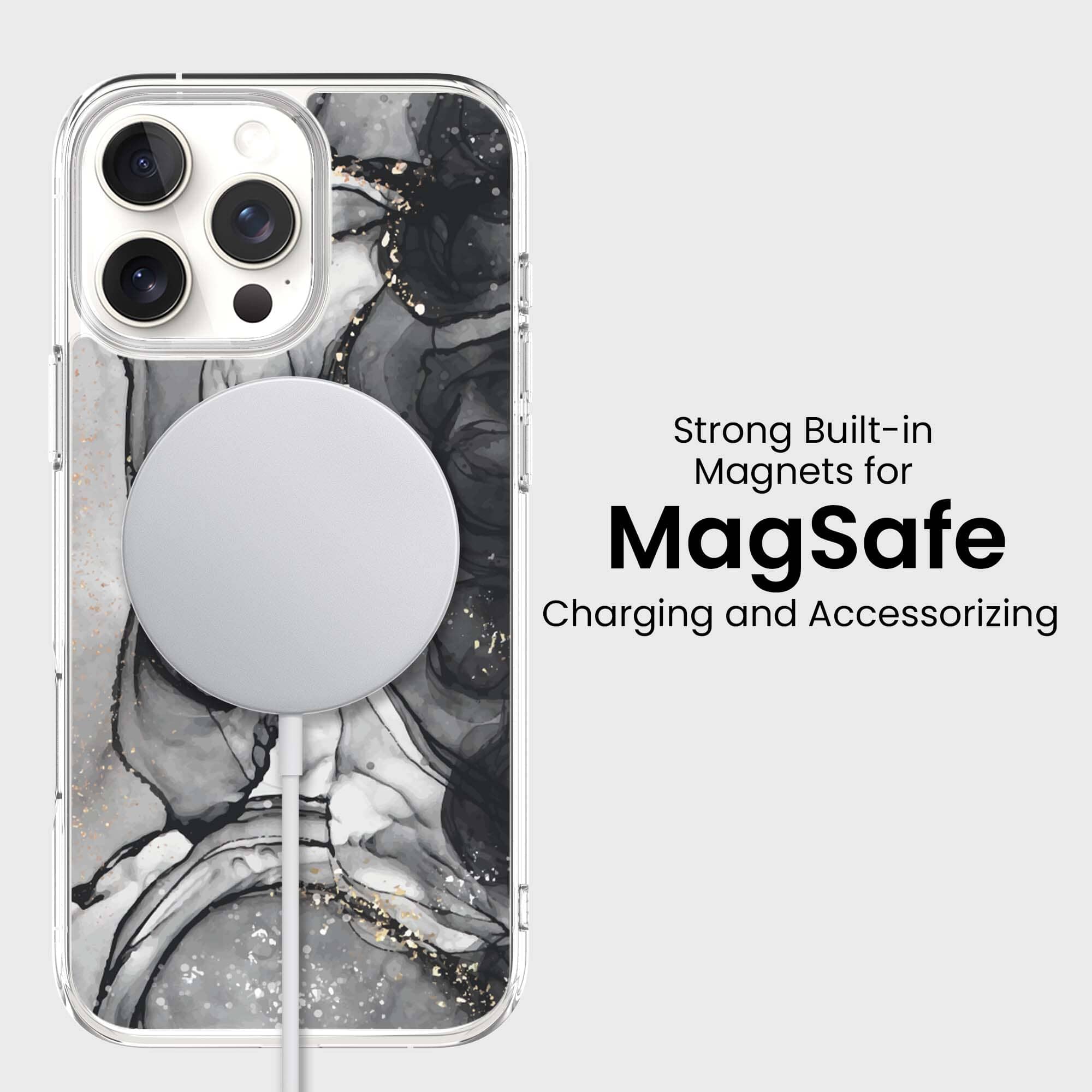 iPhone 16 Pro Case With MagSafe - Black Marble