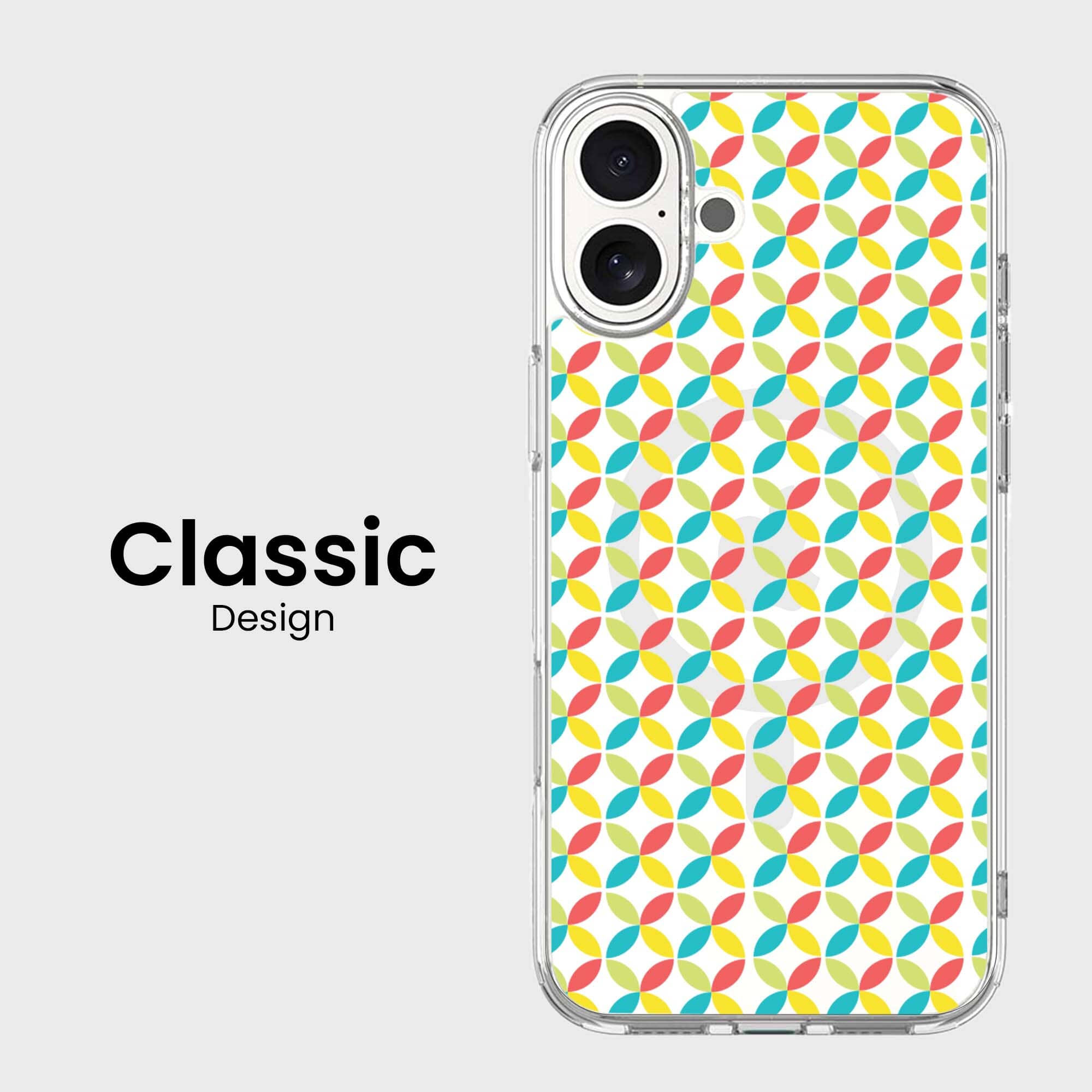 iPhone 16 Clear Case - Yellow Celestial Petal Design