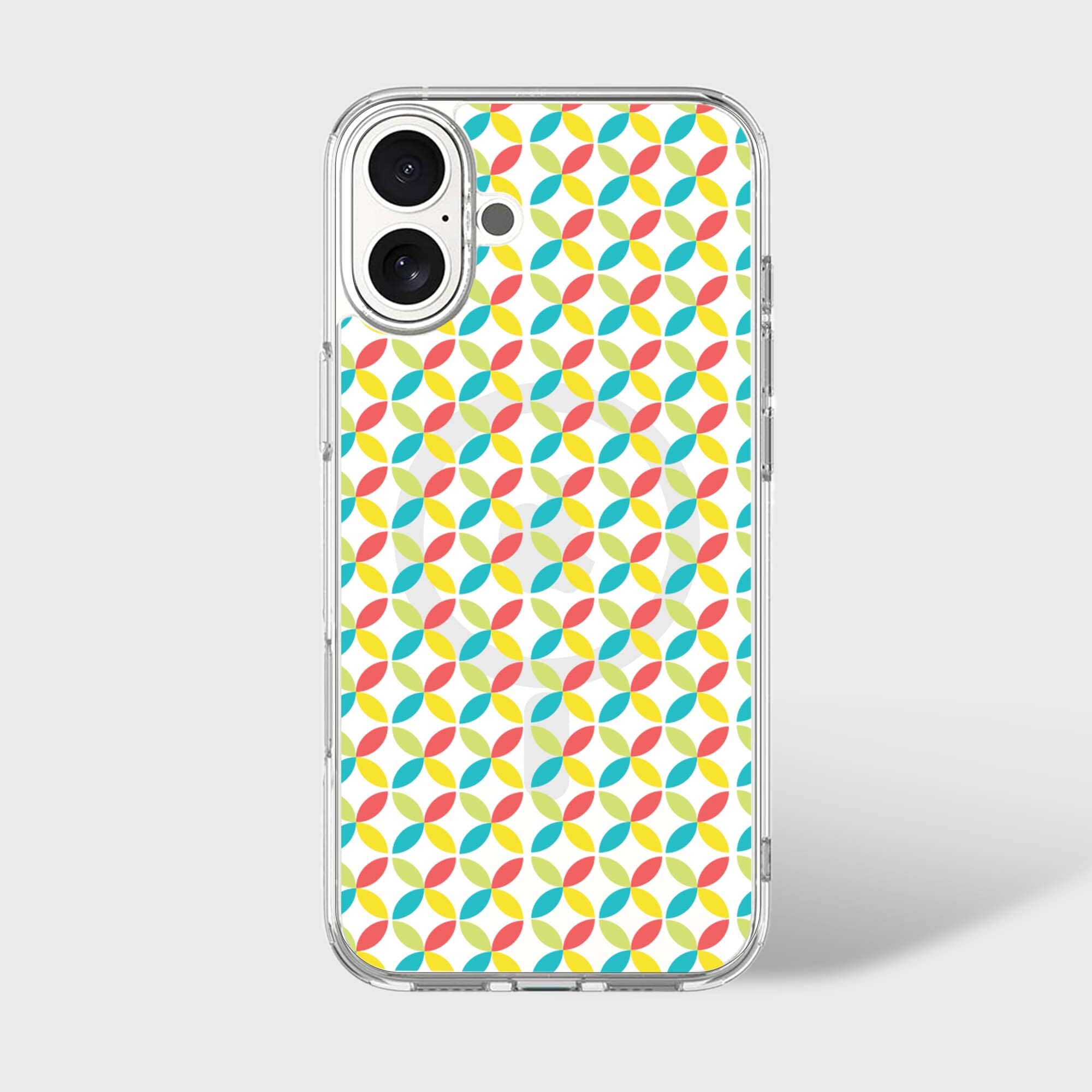 iPhone 16 Clear Case - Yellow Celestial Petal Design