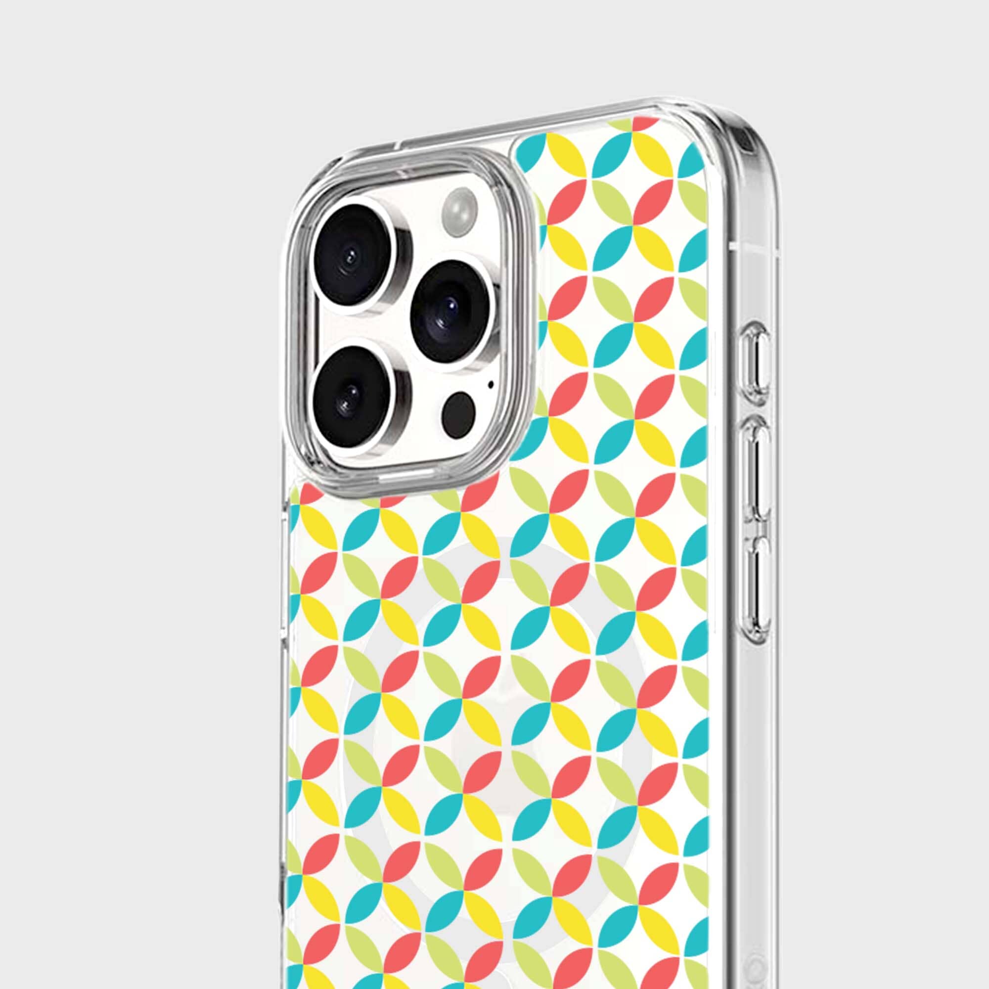 iPhone 16 Pro Max Clear Case - Yellow Celestial Petal Design