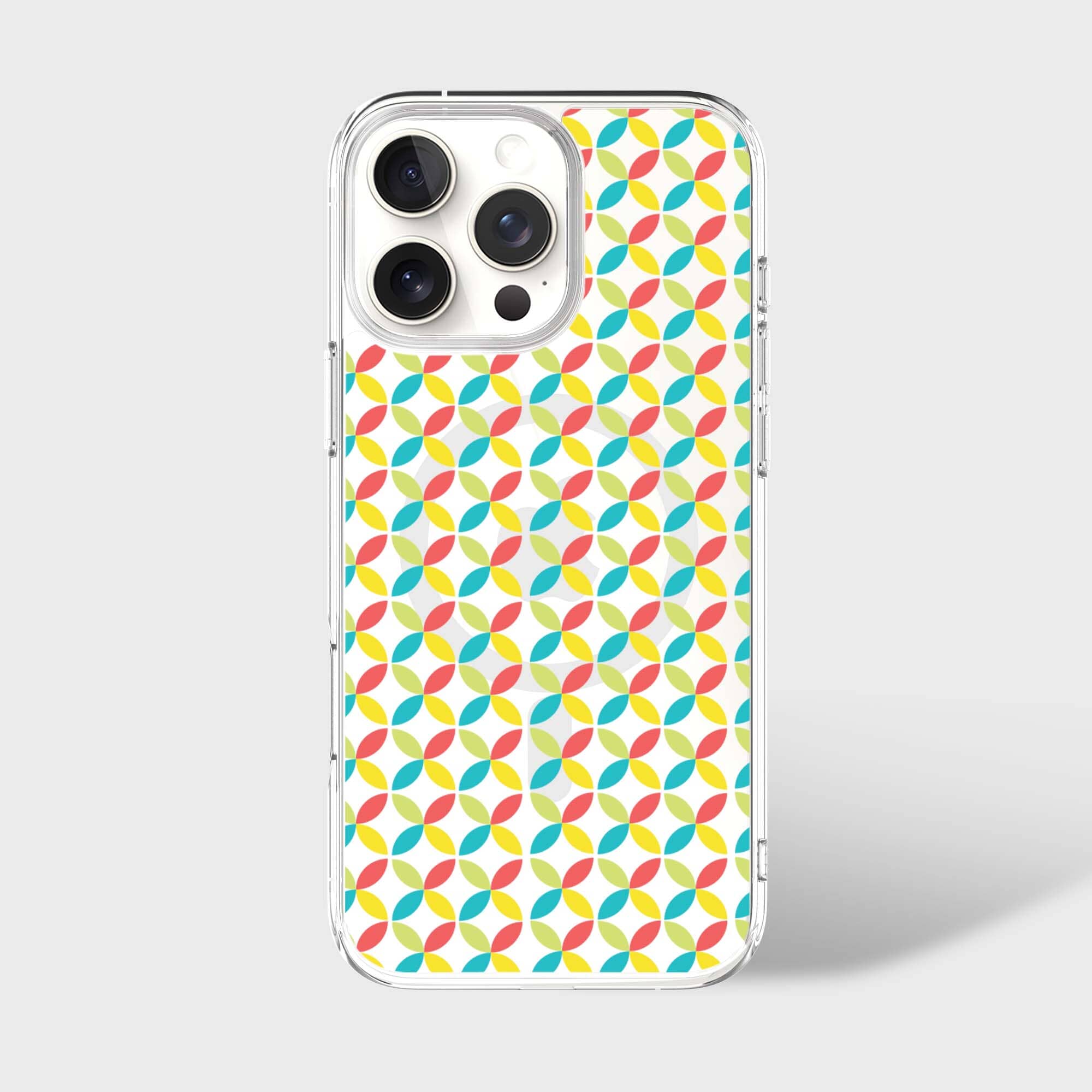 iPhone 16 Pro Max Clear Case - Yellow Celestial Petal Design