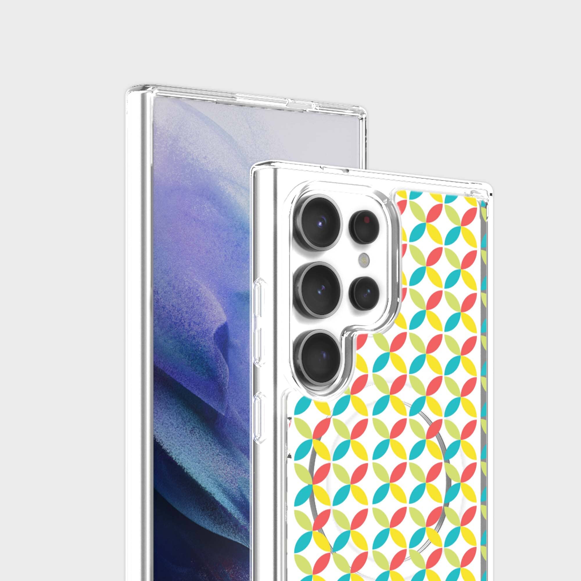 Samsung Galaxy S24 Ultra Clear Case - Yellow Celestial Petal Design