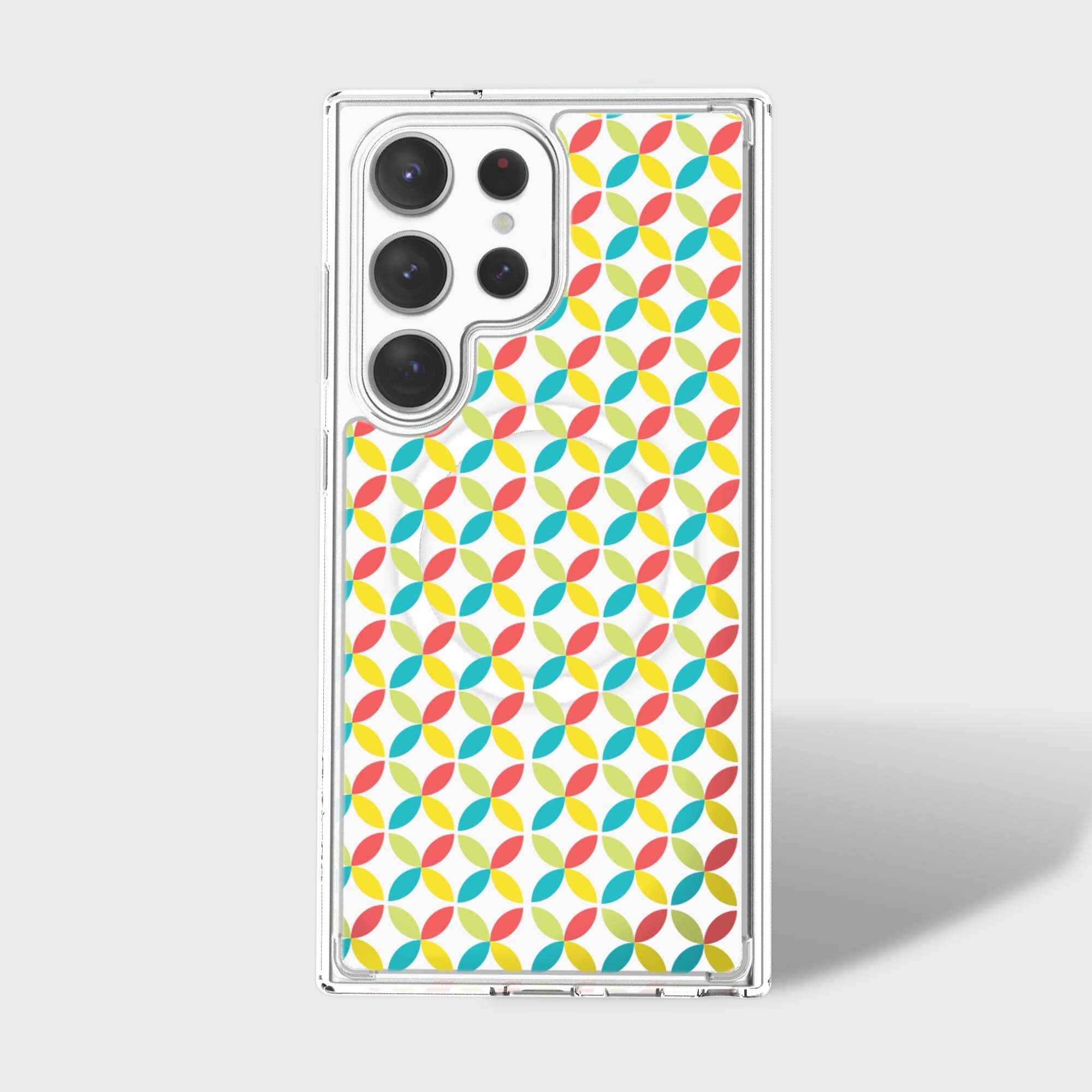 Samsung Galaxy S24 Ultra Clear Case - Yellow Celestial Petal Design