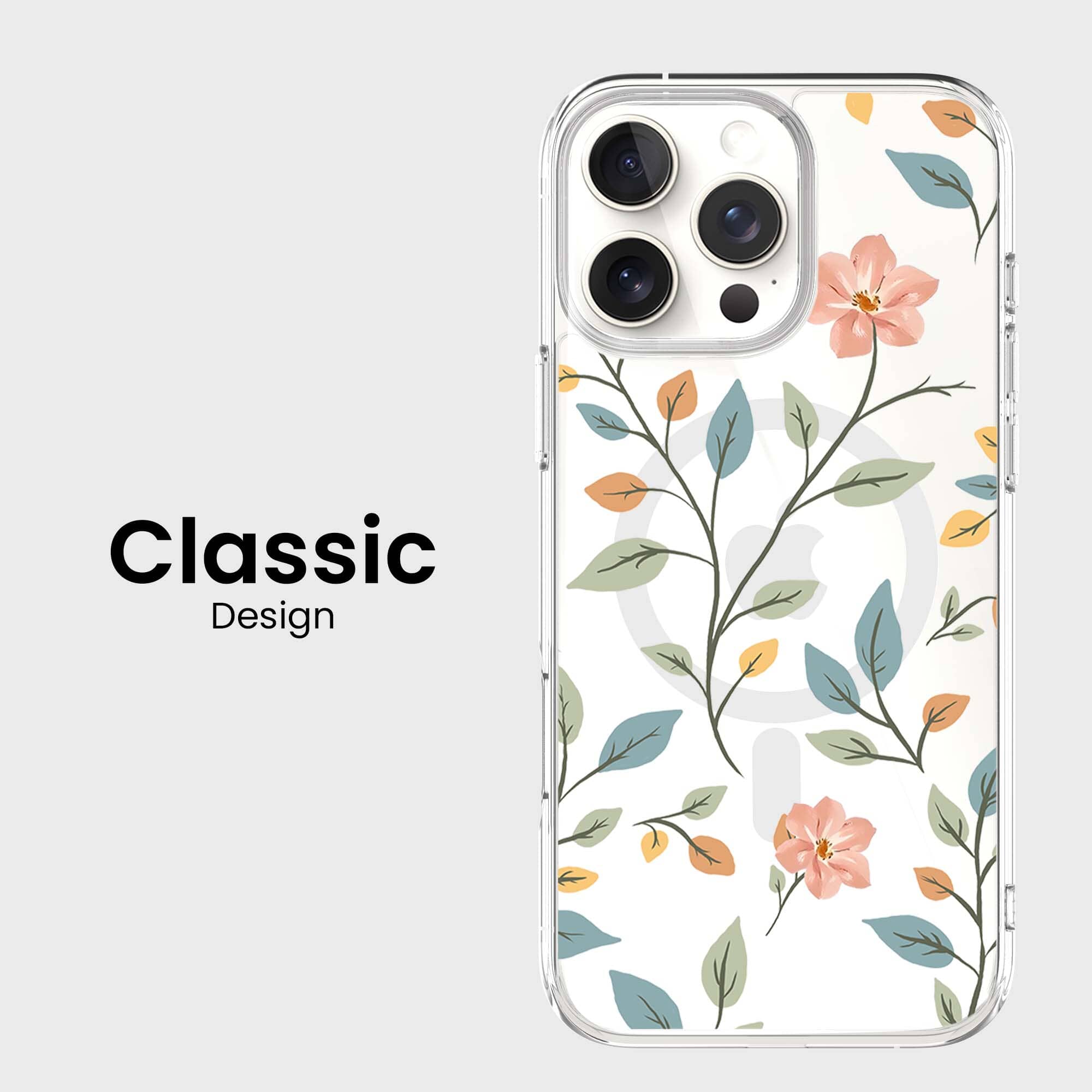 MagSafe iPhone 16 Pro Max Easter Floral Clear Case