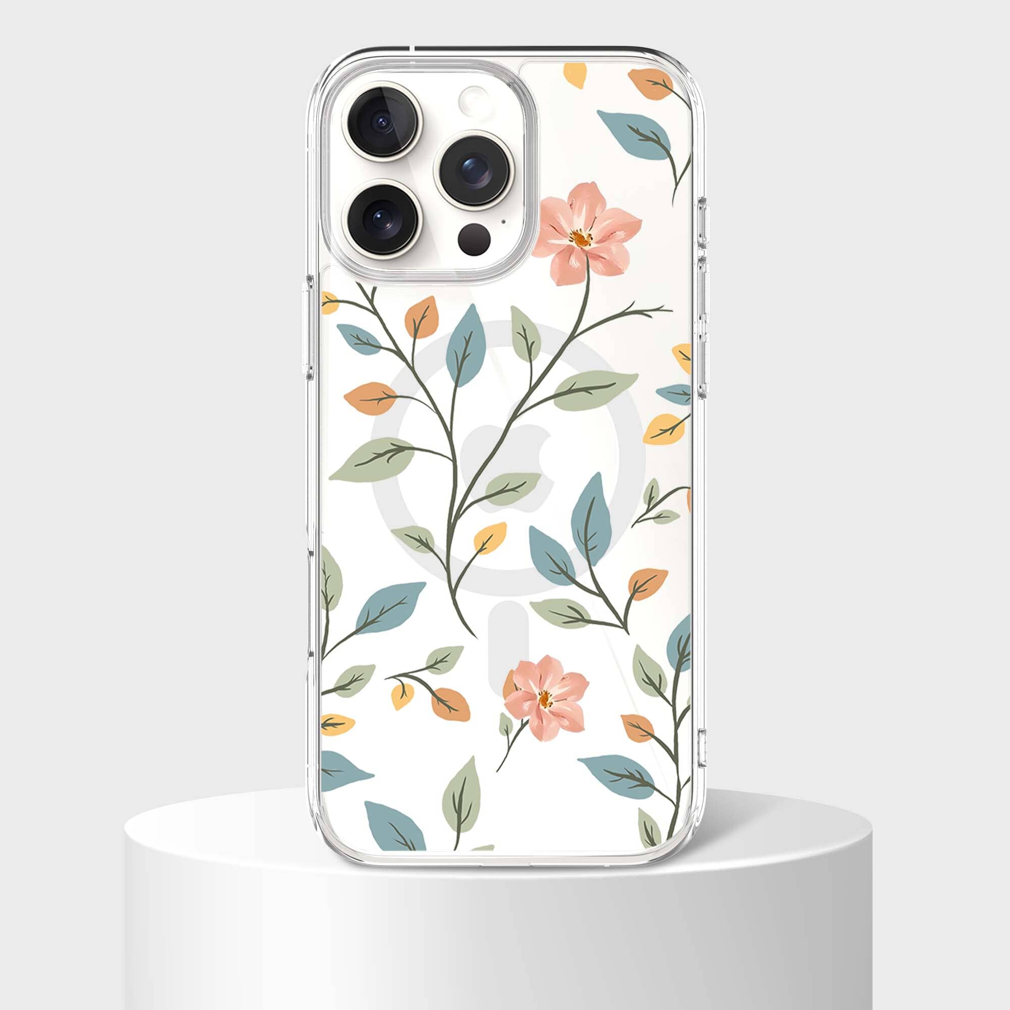 MagSafe iPhone 16 Pro Max Easter Floral Clear Case