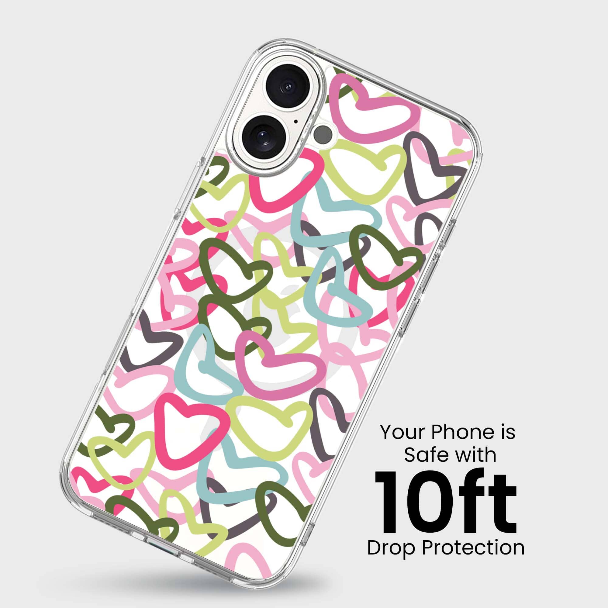 iPhone 16 Clear Case - Graffiti Design