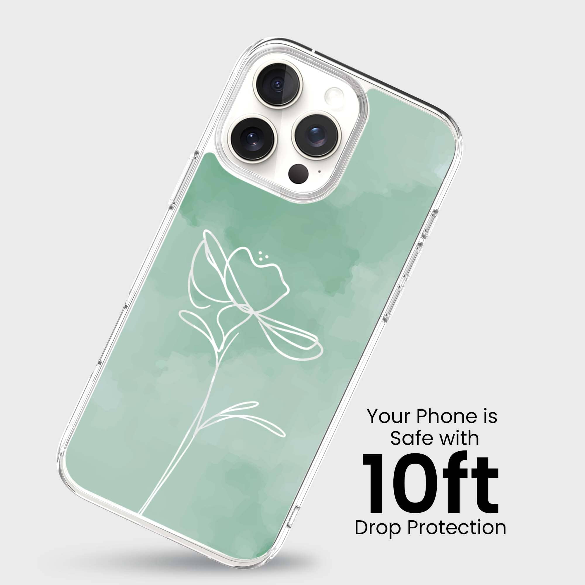 iPhone 16 Pro Max Case With MagSafe - Green Flower