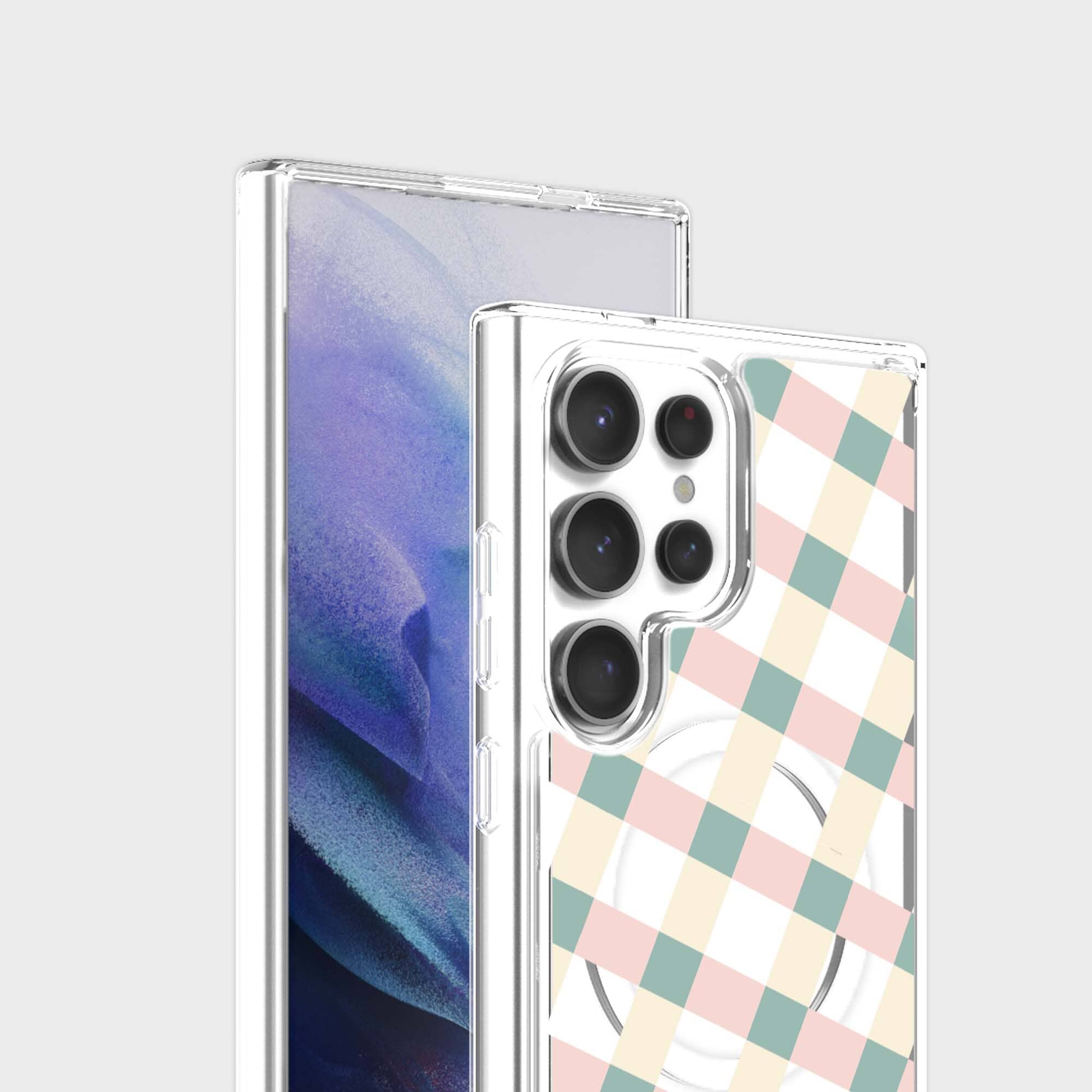 Samsung Galaxy S24 Ultra Clear Case - Light Lattice Design