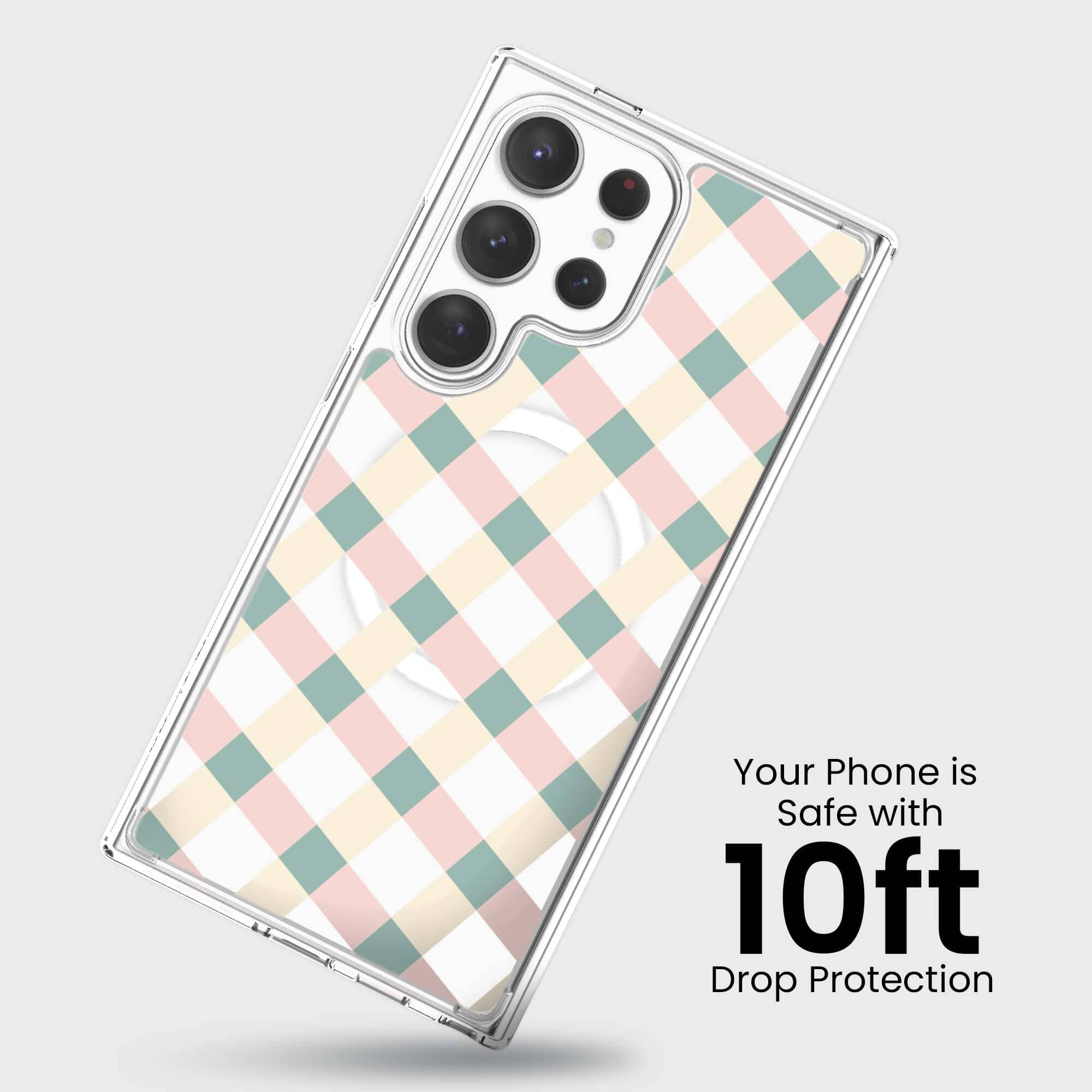 Samsung Galaxy S24 Ultra Clear Case - Light Lattice Design