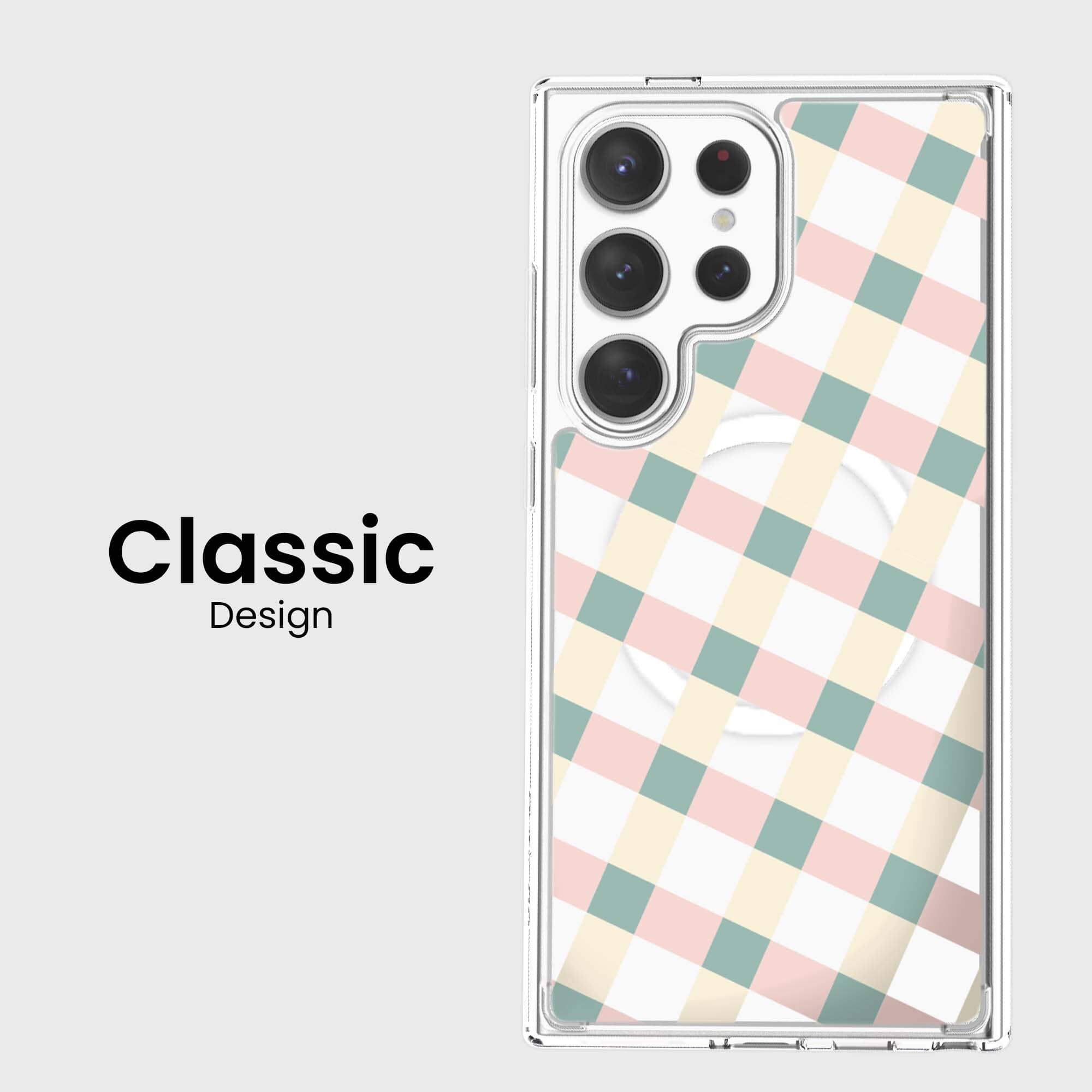 Samsung Galaxy S24 Ultra Clear Case - Light Lattice Design