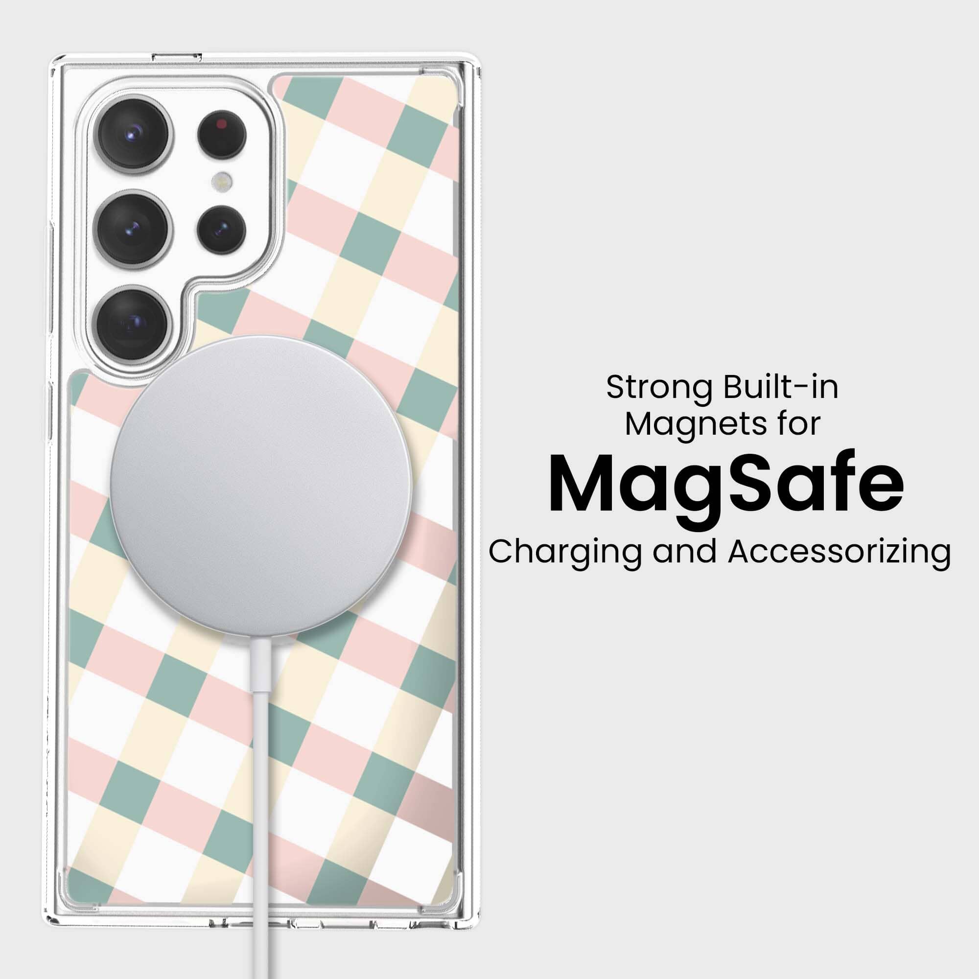 Samsung Galaxy S24 Ultra Clear Case - Light Lattice Design