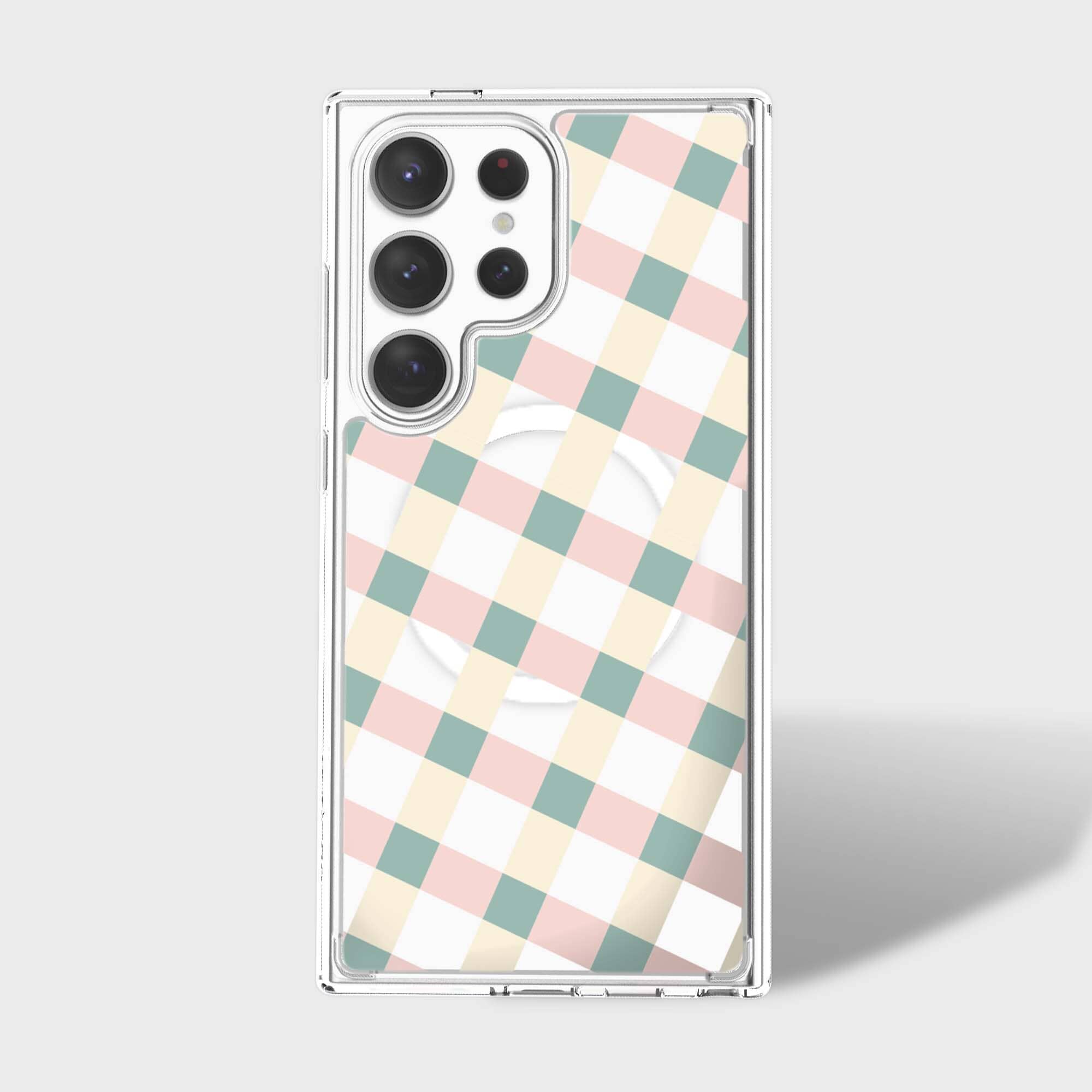 Samsung Galaxy S24 Ultra Clear Case - Light Lattice Design