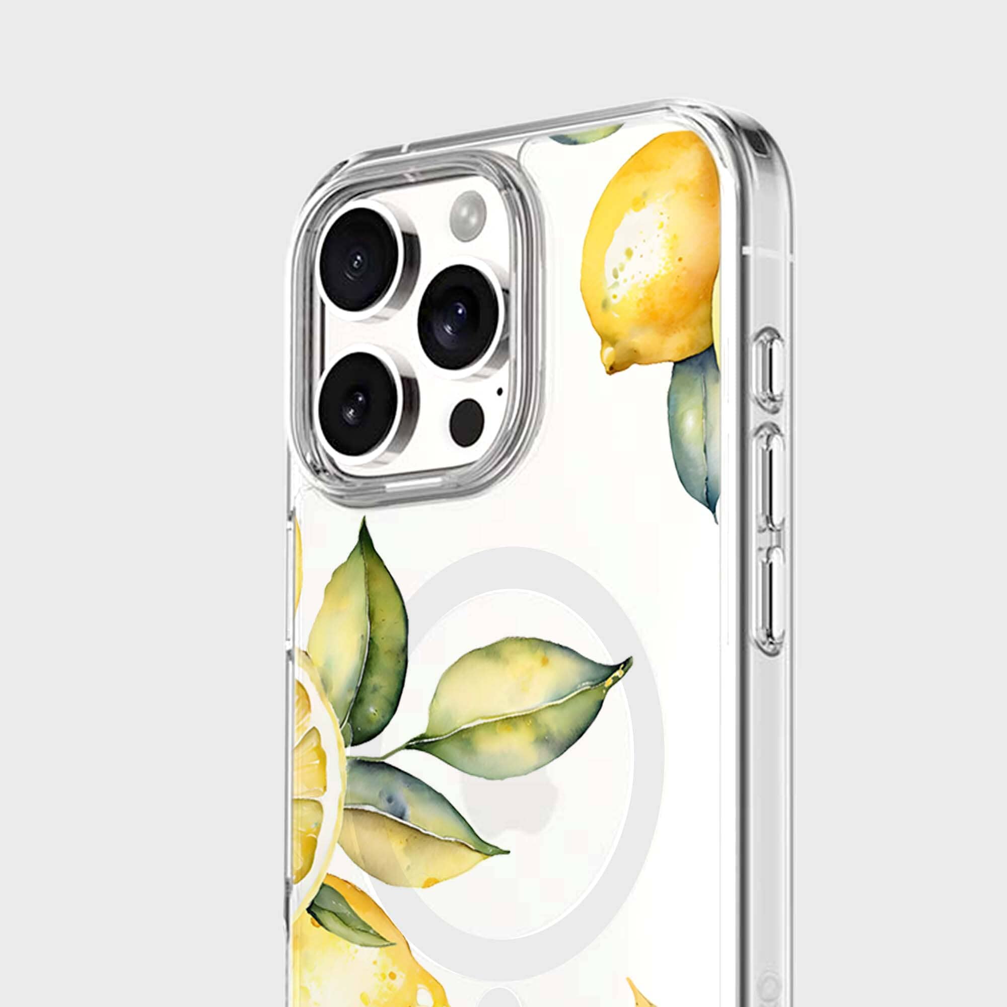 MagSafe iPhone 16 Pro Lemons Clear Case