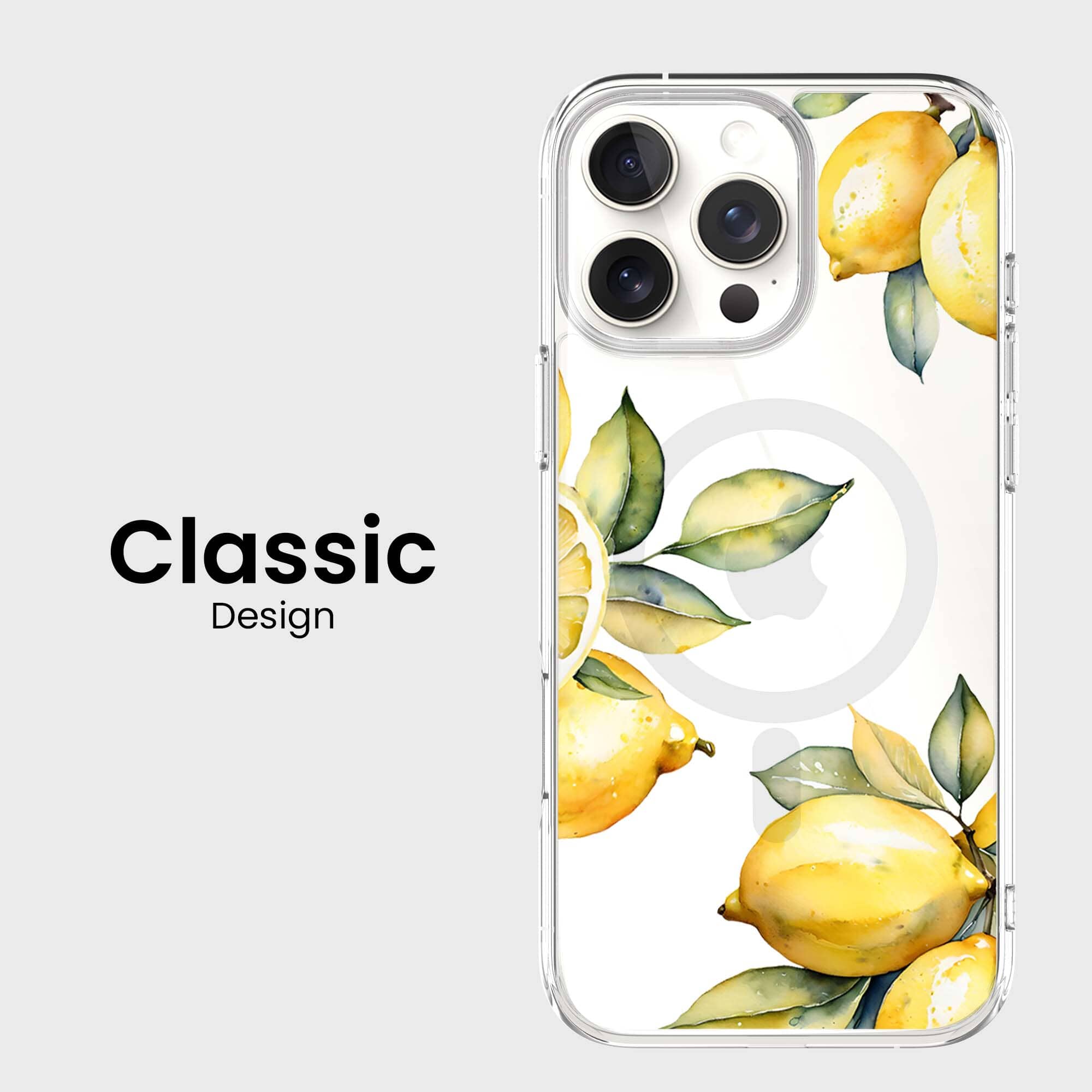 MagSafe iPhone 16 Pro Max Lemons Clear Case