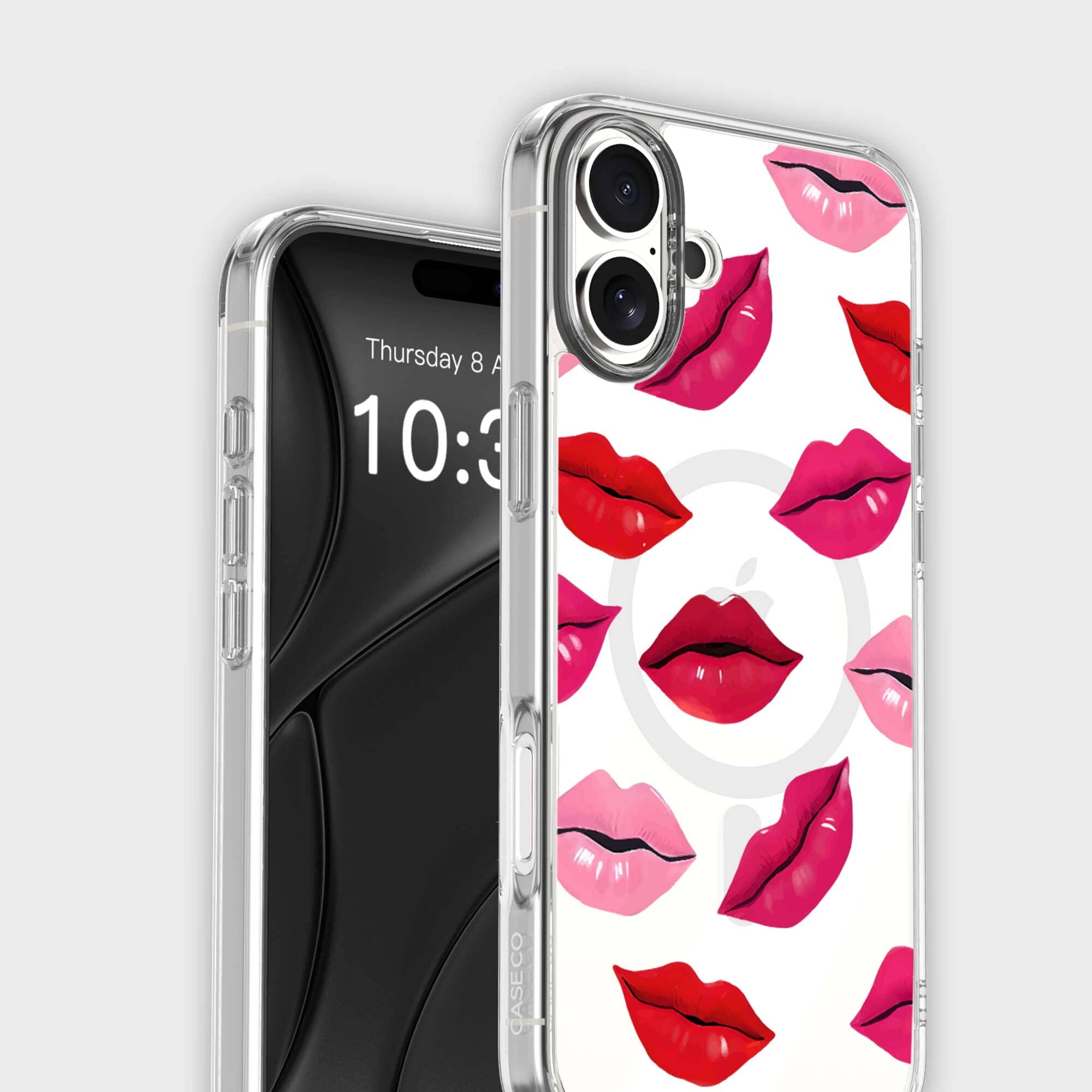 MagSafe iPhone 16 Lips Design Clear Case