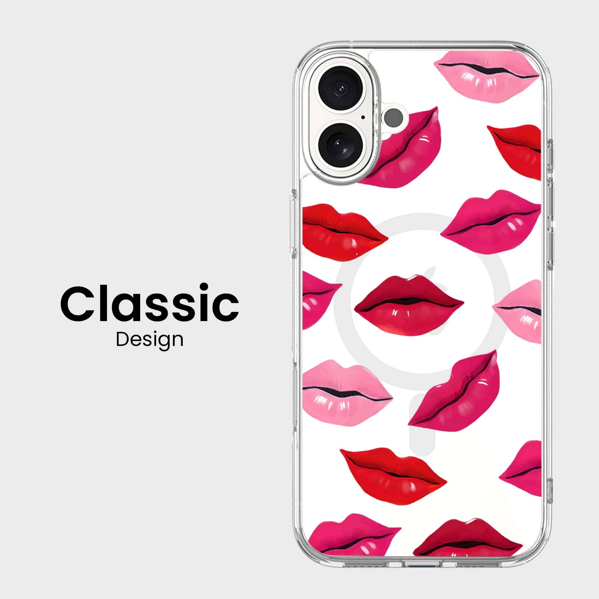 MagSafe iPhone 16 Lips Design Clear Case