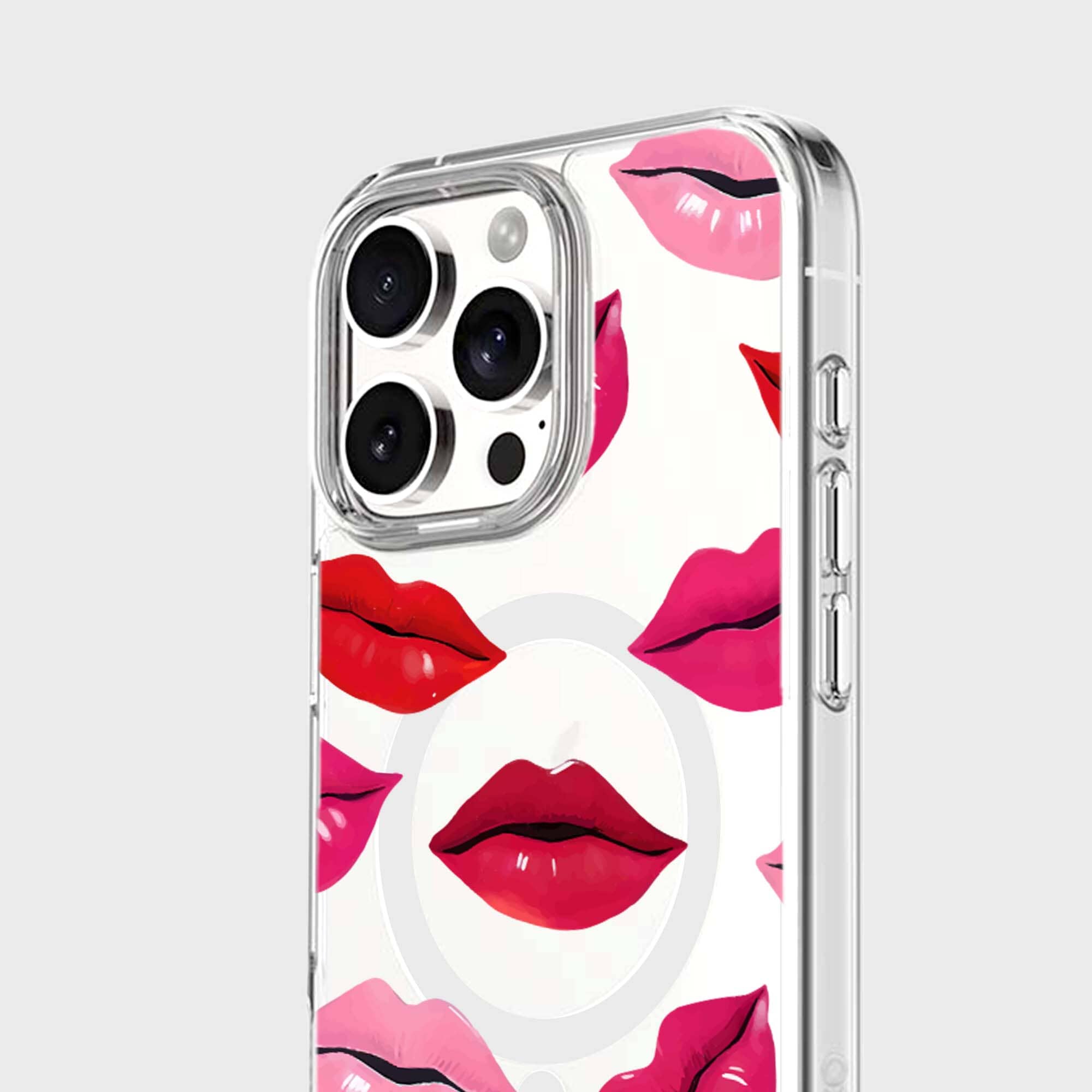MagSafe iPhone 16 Pro Max Lips Design Clear Case