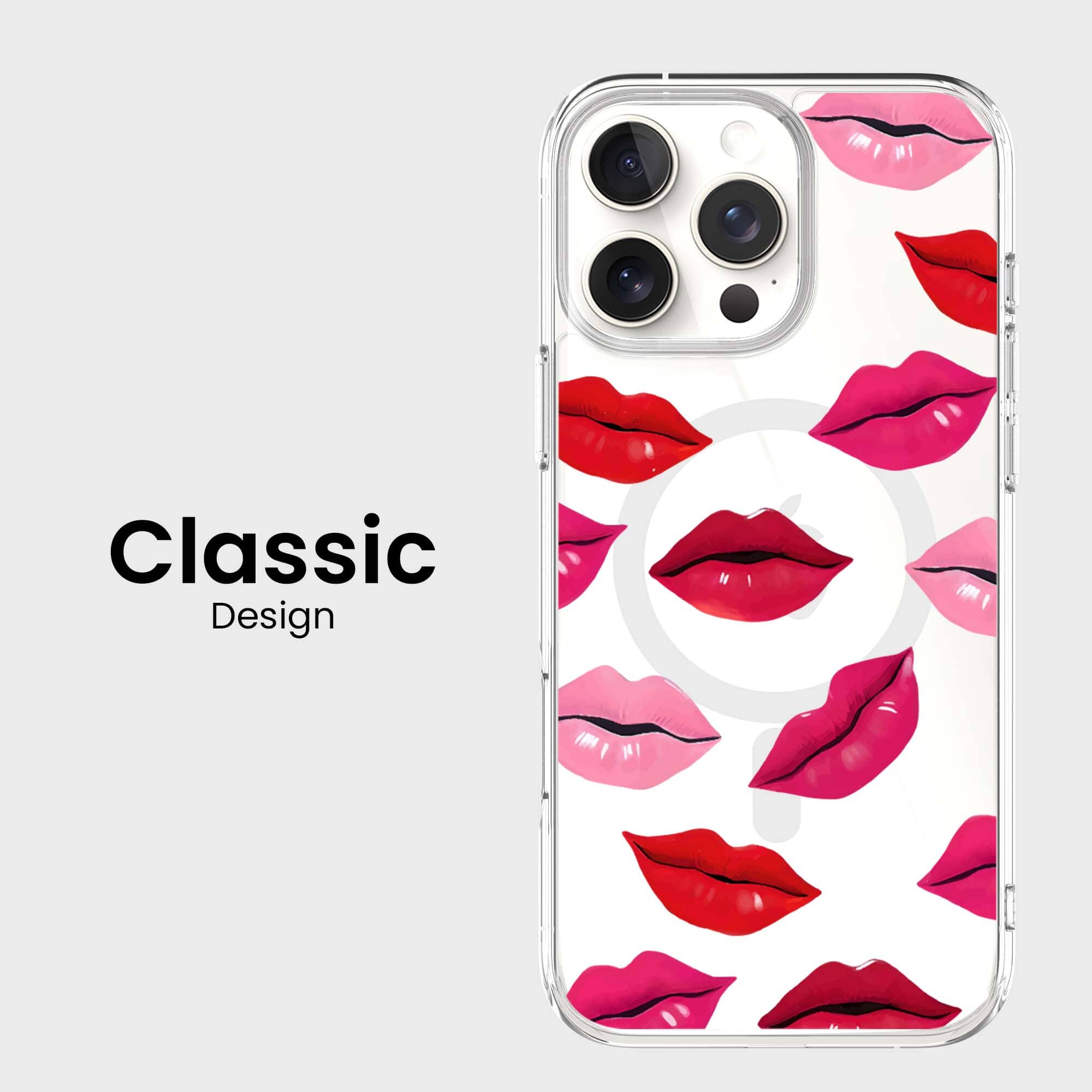 MagSafe iPhone 16 Pro Max Lips Design Clear Case