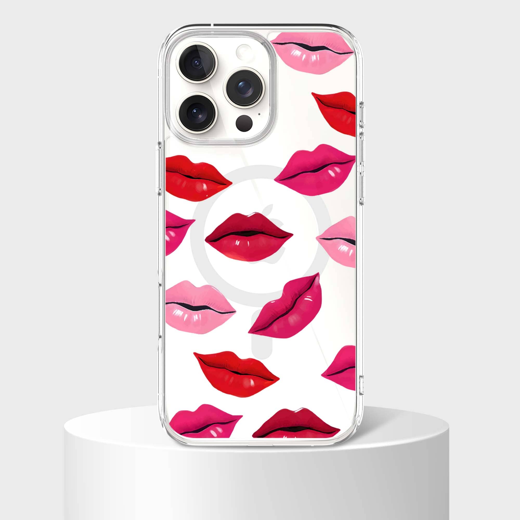 MagSafe iPhone 16 Pro Max Lips Design Clear Case