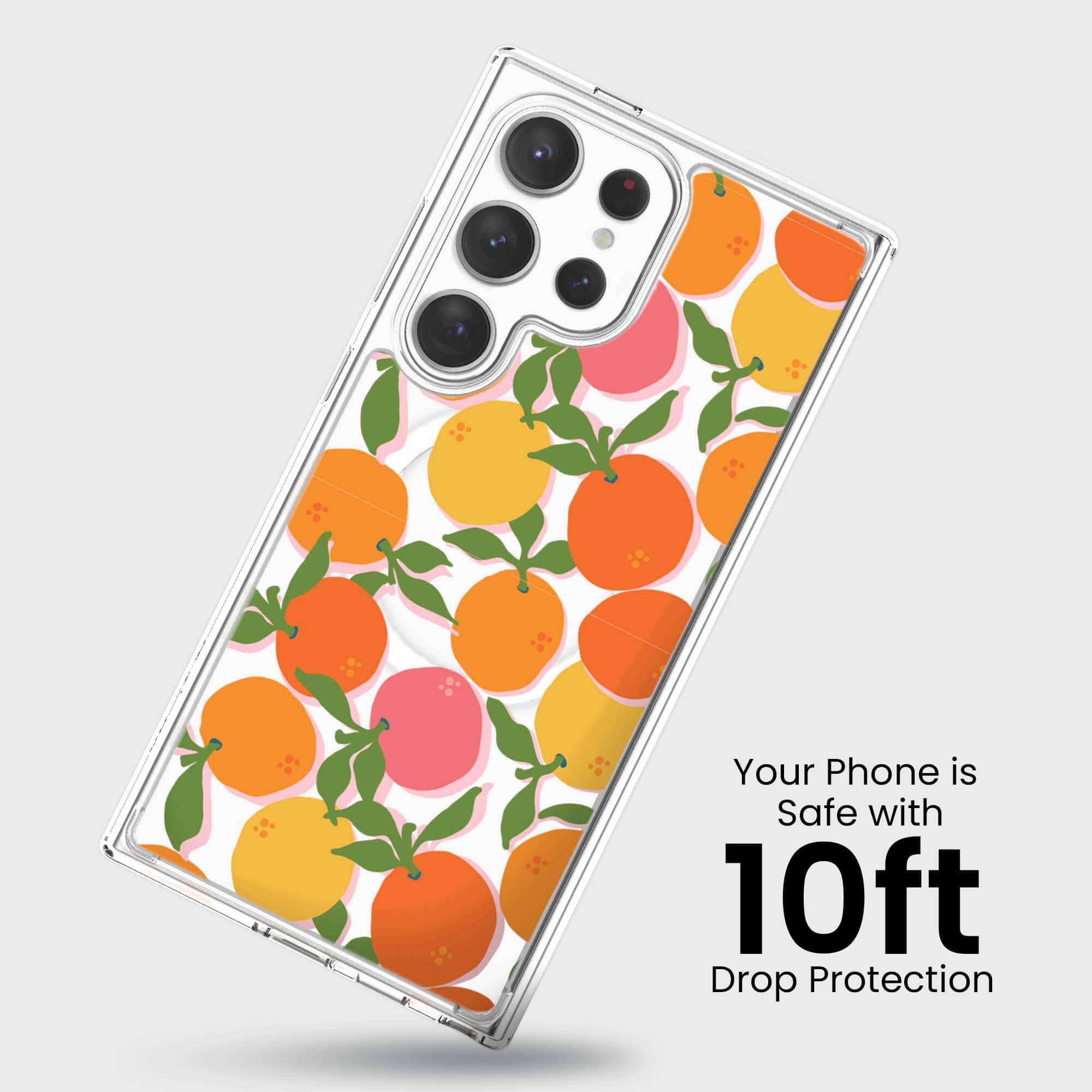 Samsung Galaxy S24 Ultra Clear Case - Orange You Clever Design