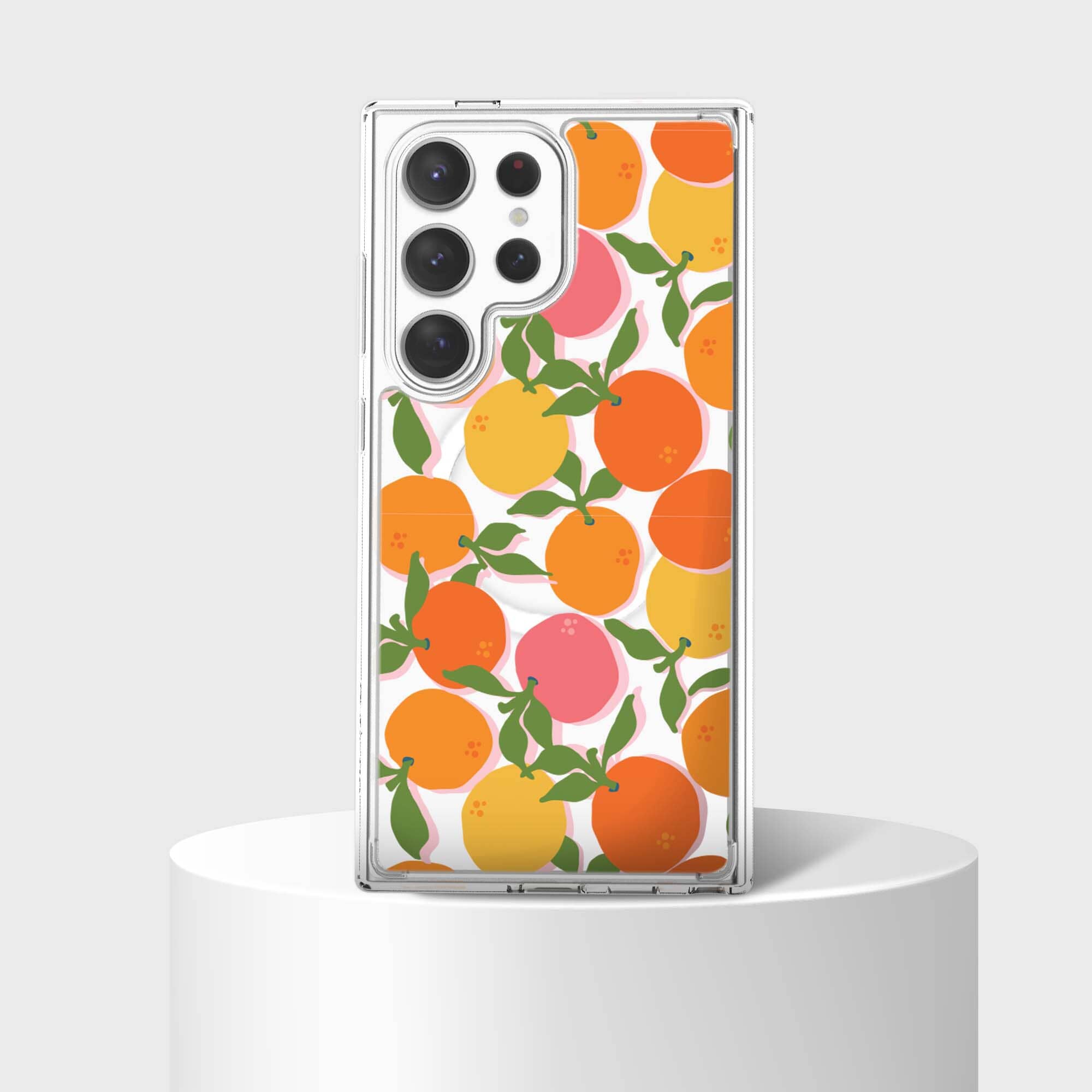 Samsung Galaxy S24 Ultra Clear Case - Orange You Clever Design