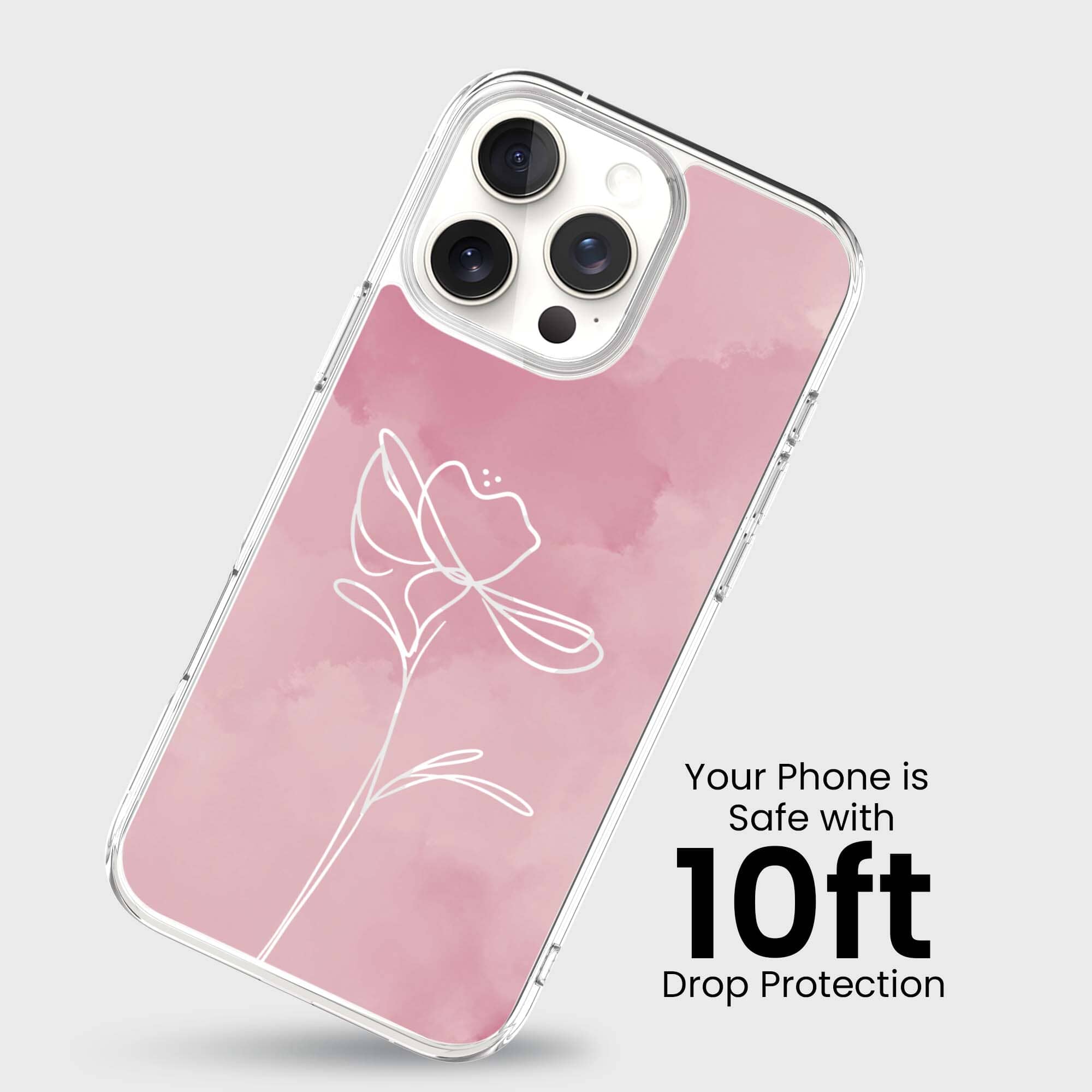 iPhone 16 Pro Case With MagSafe - Pink Flower