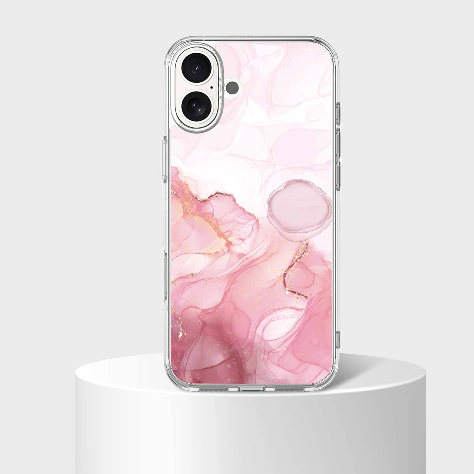iPhone 16 Case With MagSafe - Pink Marble